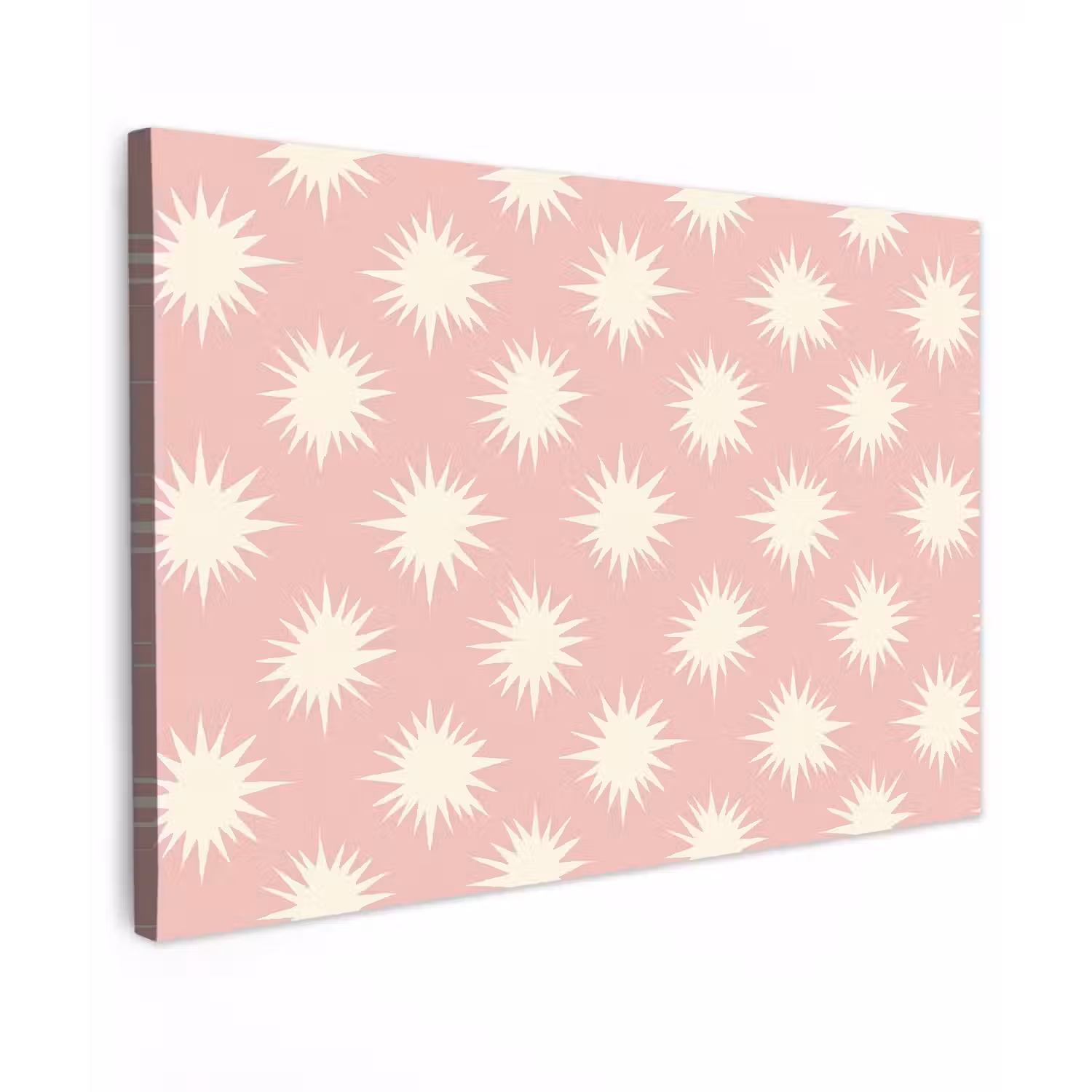 Zonnen - Patroon - Roze canvas 2cm klein 34 -z3d