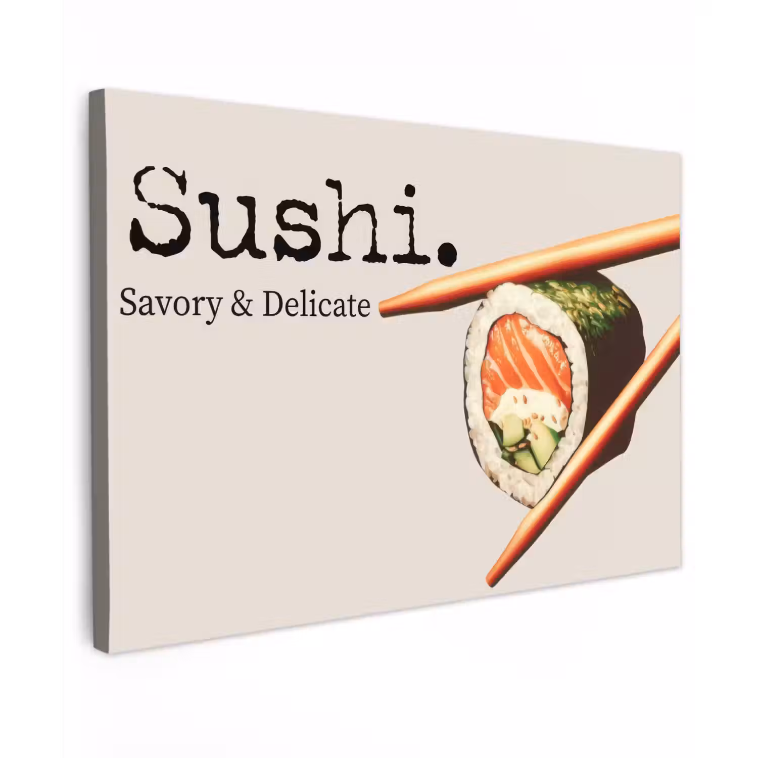 Sushi - Zalm - Rijst - Japans canvas 2cm klein -z3d