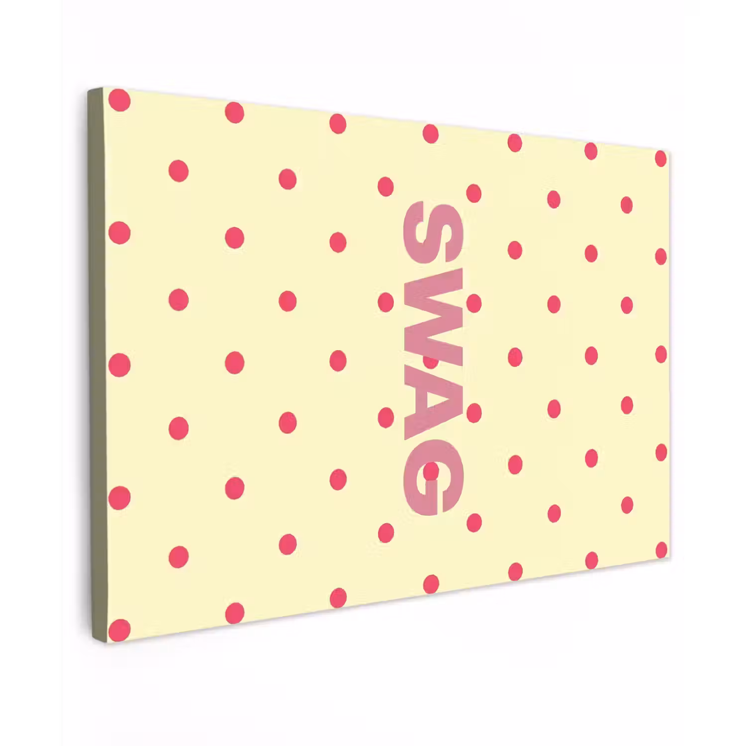 Swag - Roze - Stippen - Geel canvas 2cm klein -z3d