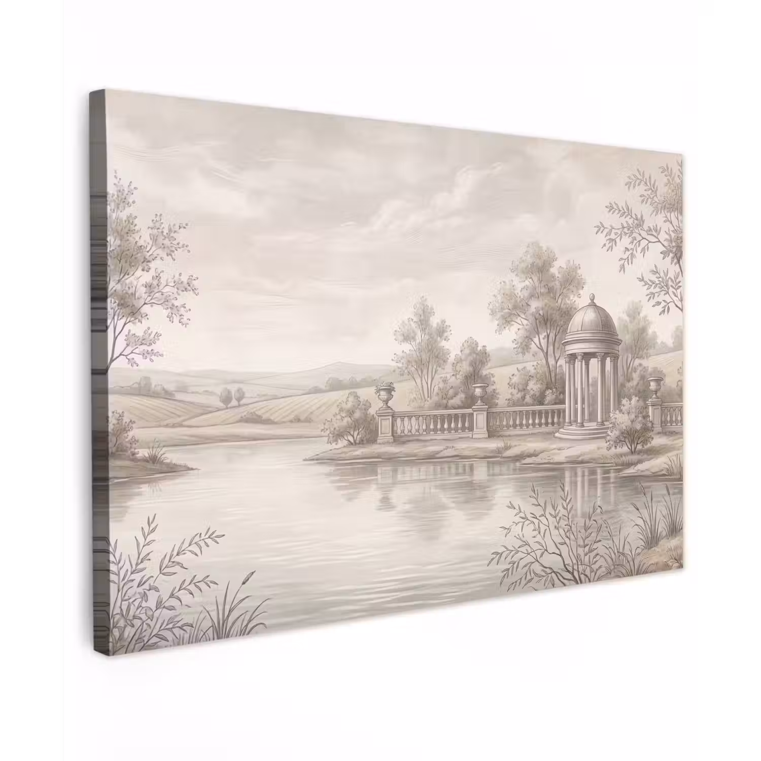 Terras - Water - Natuur - Landschap canvas 2cm klein -z3d