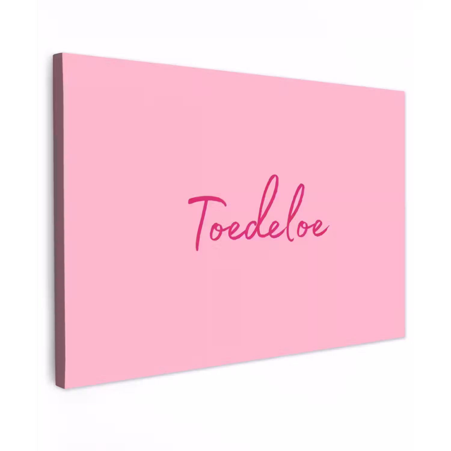Toedeloe - Roze - Minimalistisch canvas 2cm klein -z3d