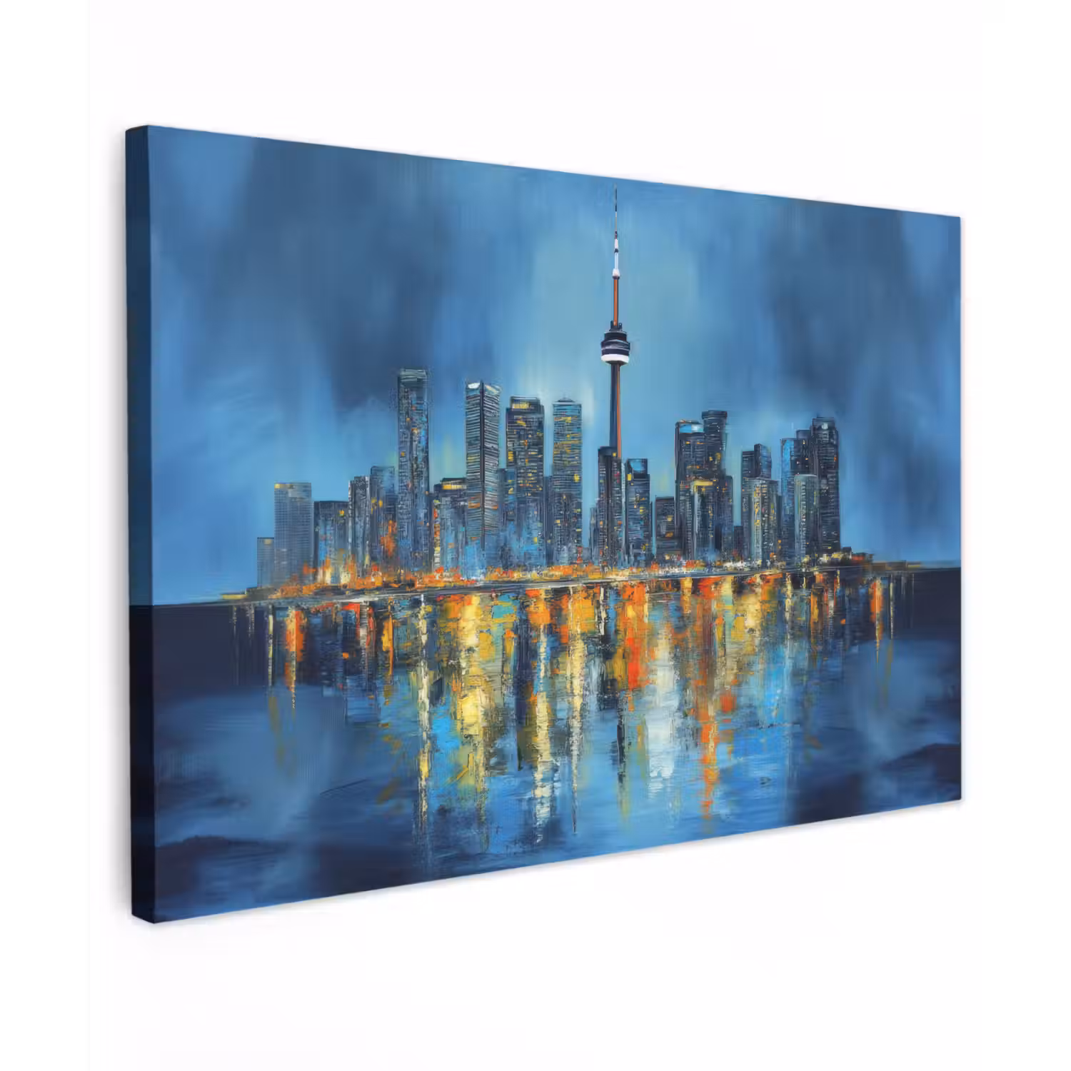 Skyline Toronto - Water - Stadslichten - Toren canvas 2cm klein -z3d
