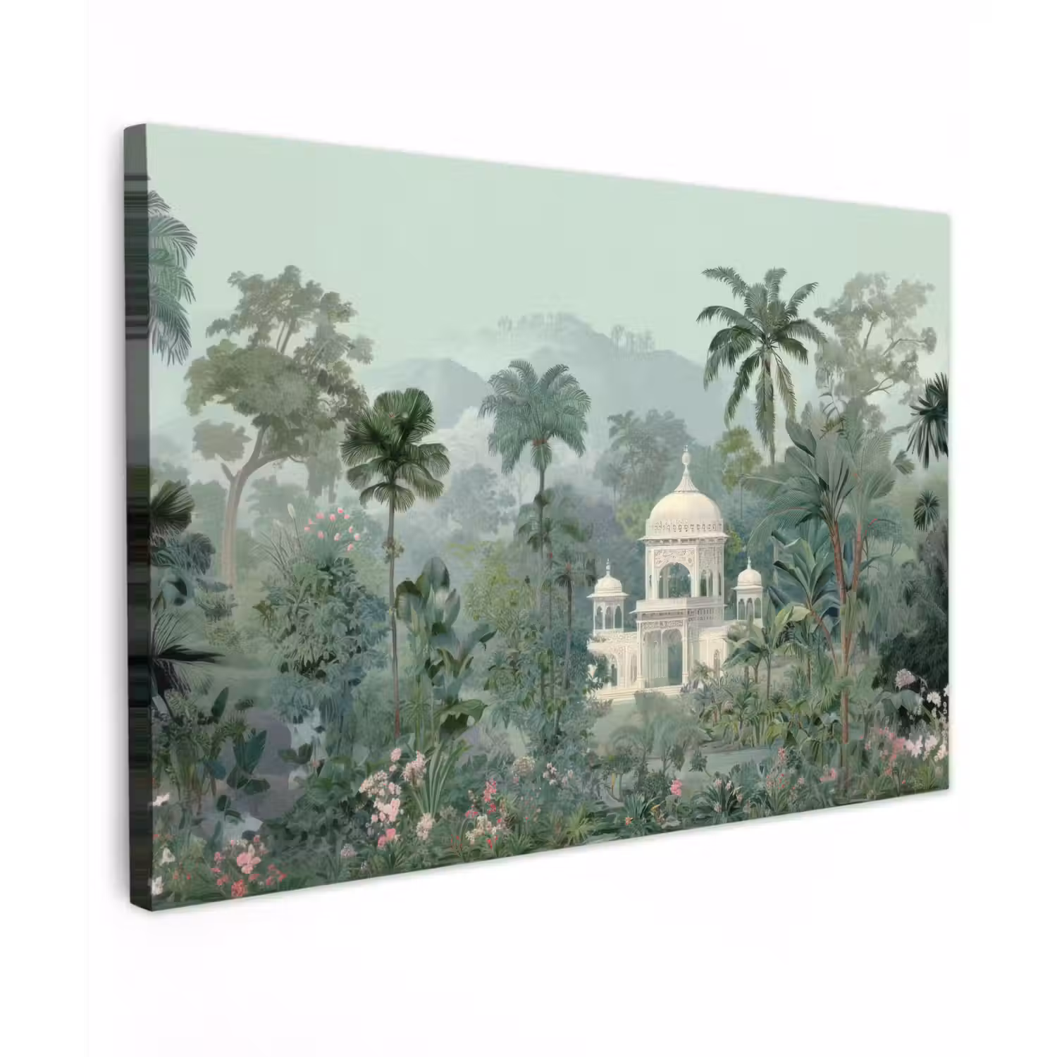 Tropische tuin - Koepelgebouw - Bloemen canvas 2cm klein -z3d