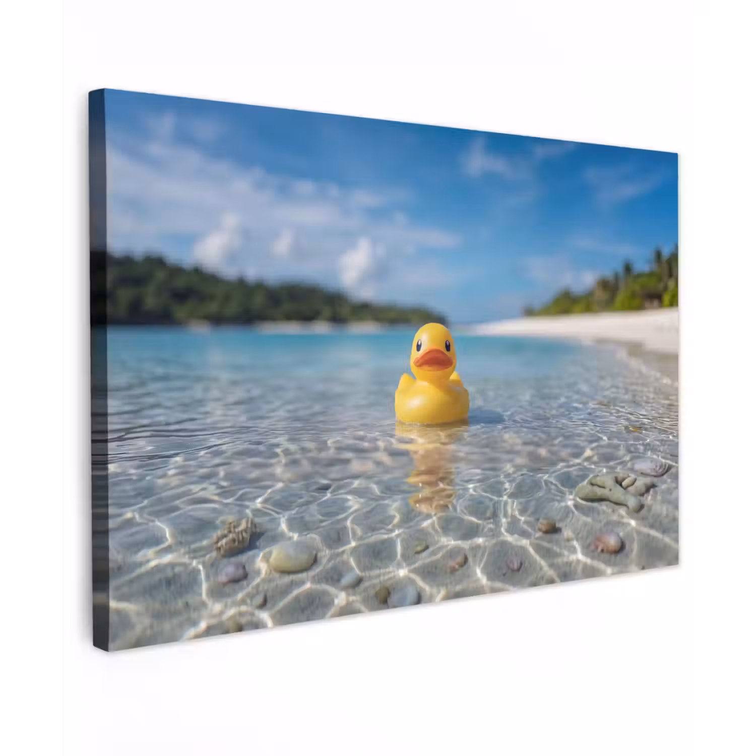 Tropisch - Badeend - geel canvas 2cm klein -z3d
