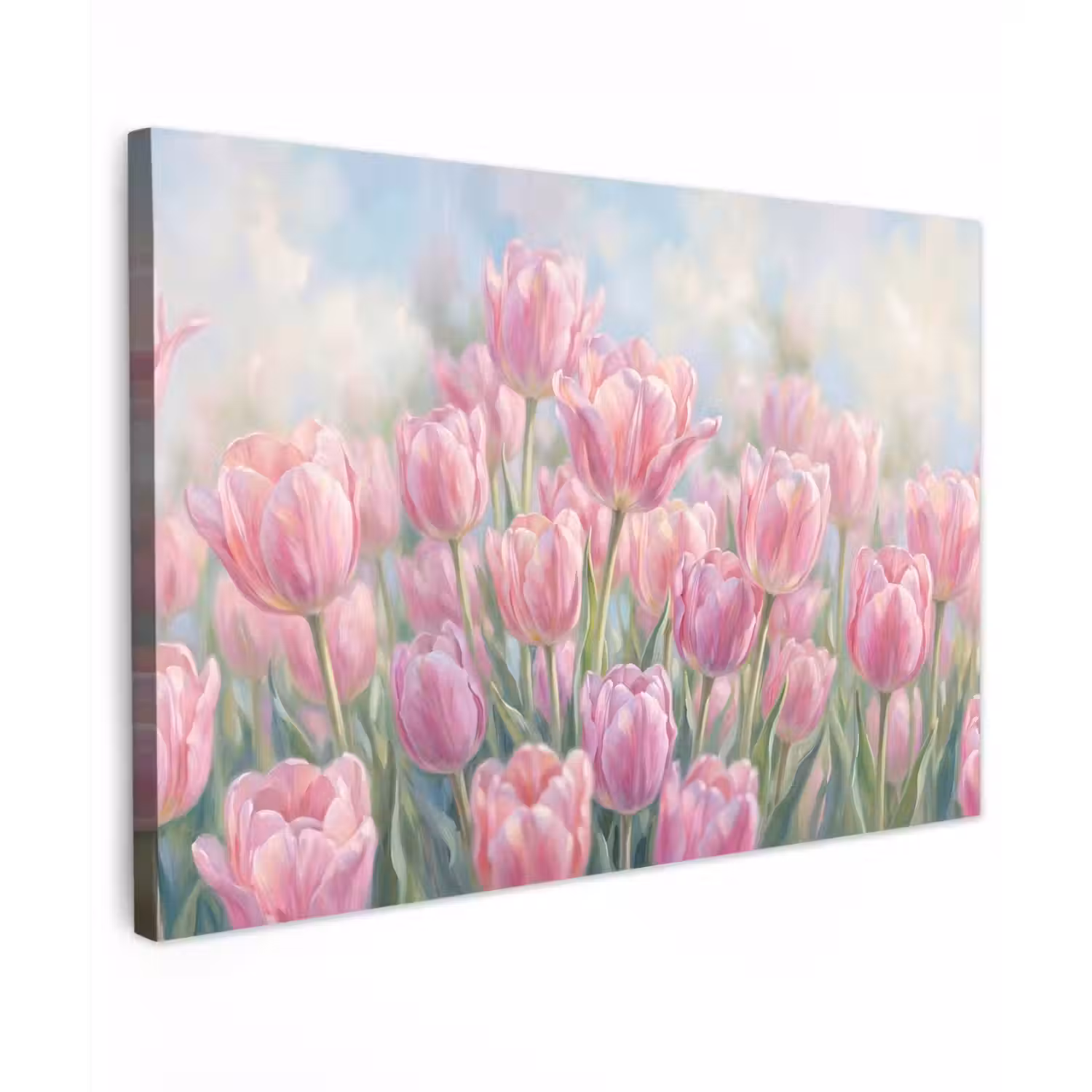 Tulpen - Veld - Lente - Roze canvas 2cm klein -z3d
