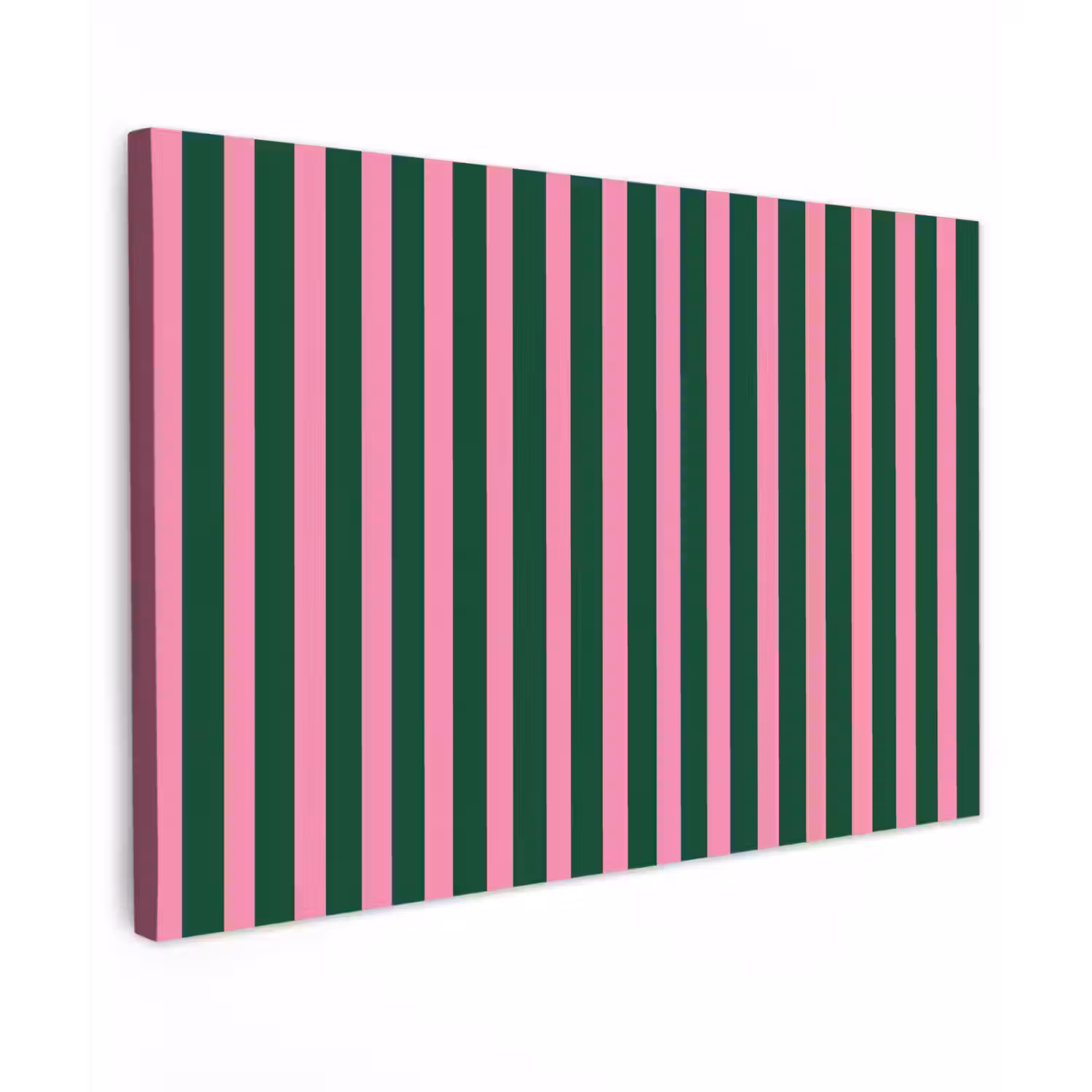 Verticale strepen - Groen - Roze canvas 2cm klein 34 -z3d