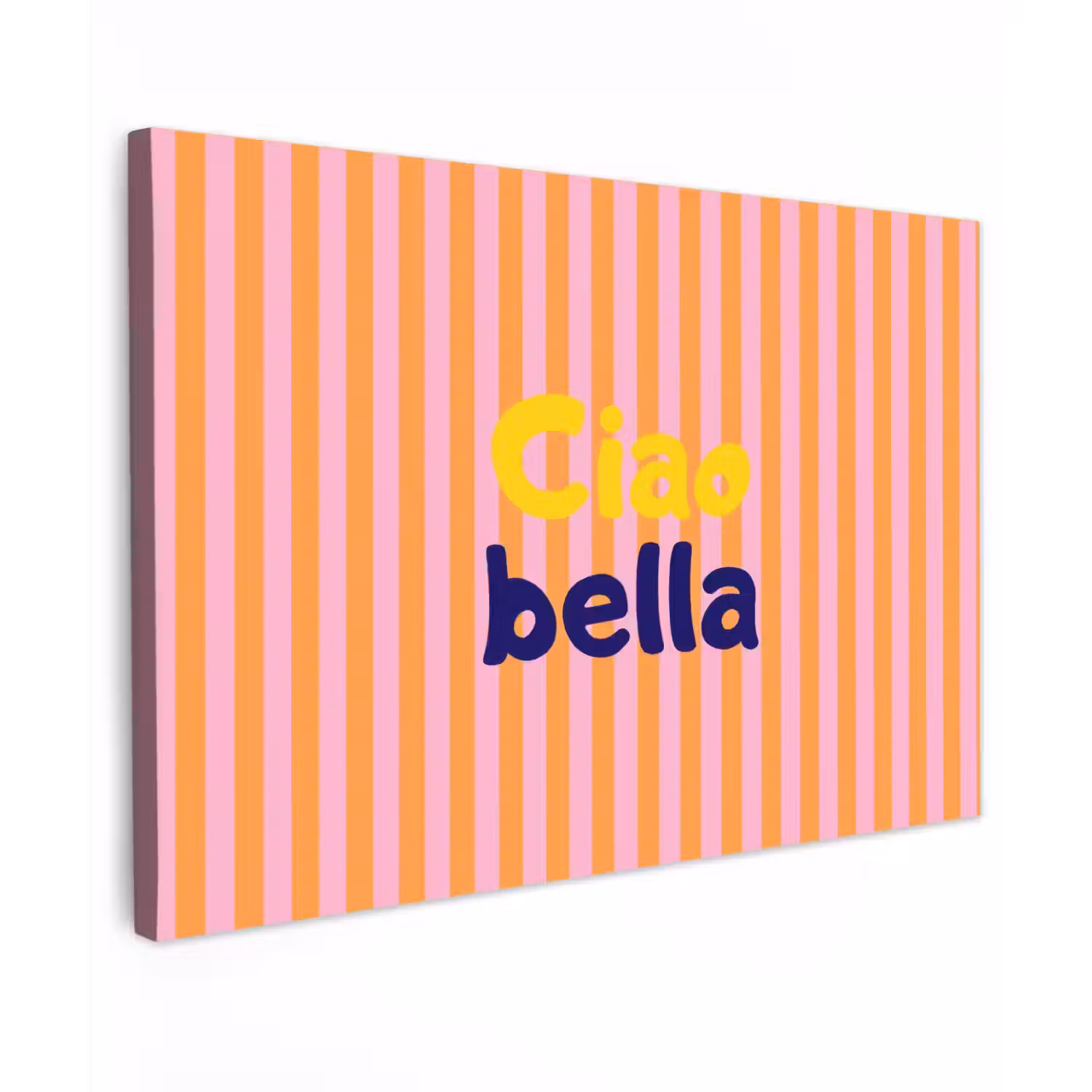 Verticaal - Strepen - Oranje - Ciao bella canvas 2cm klein -z3d