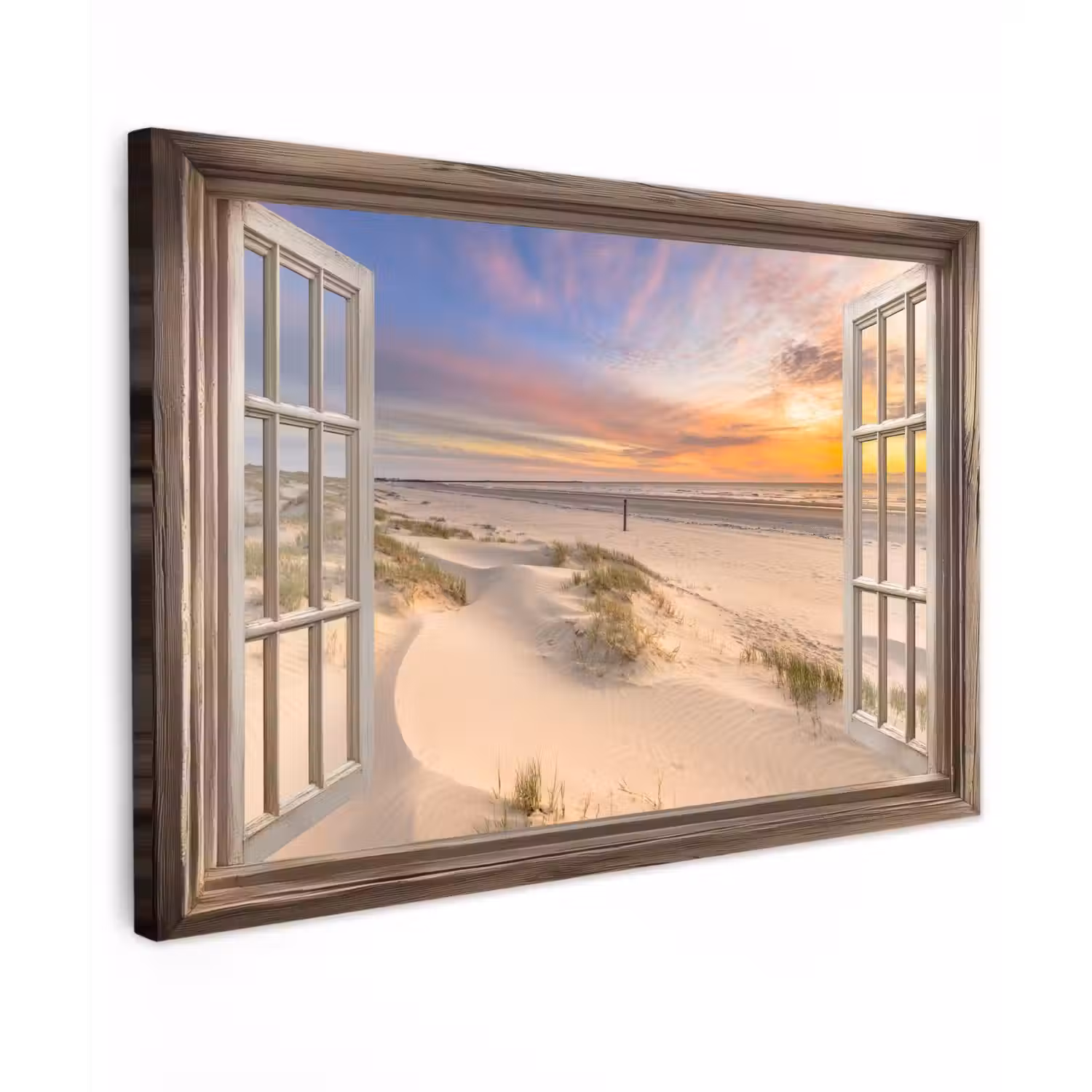 Doorkijk - Strand - Duinen - Natuur - Landschap canvas 2cm klein -z3d