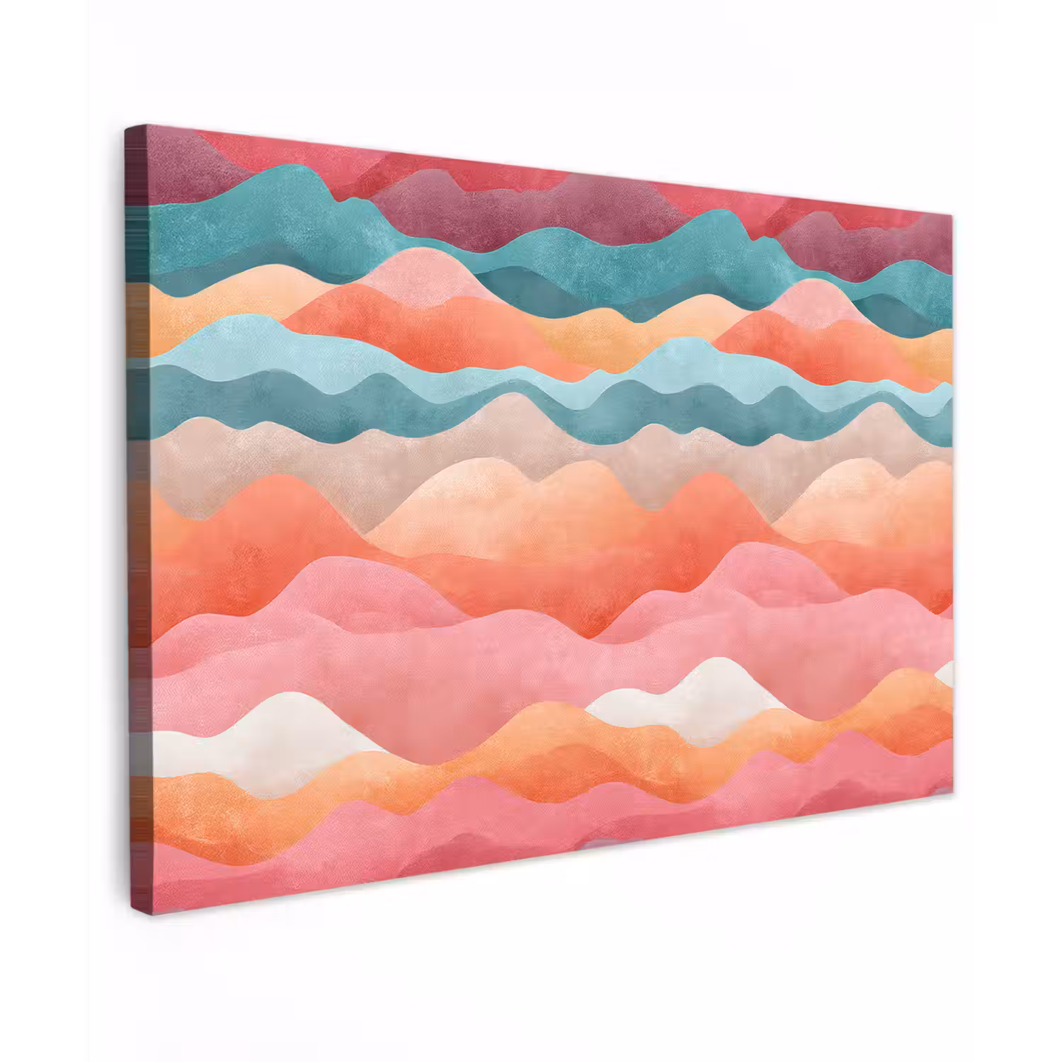 Golven - Kleurrijk - Abstract canvas 2cm klein -z3d
