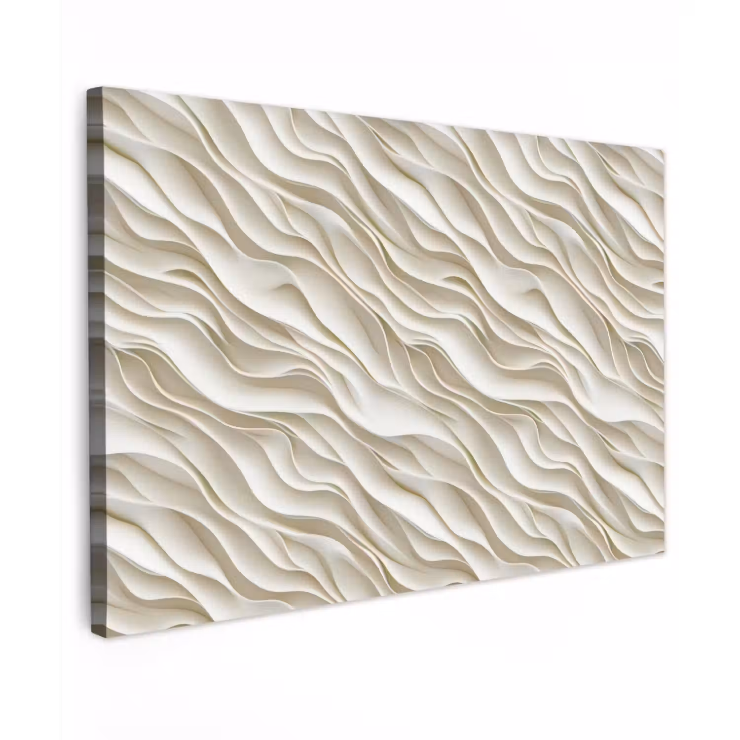 Golven - Wit - Minimalistisch canvas 2cm klein 34 -z3d