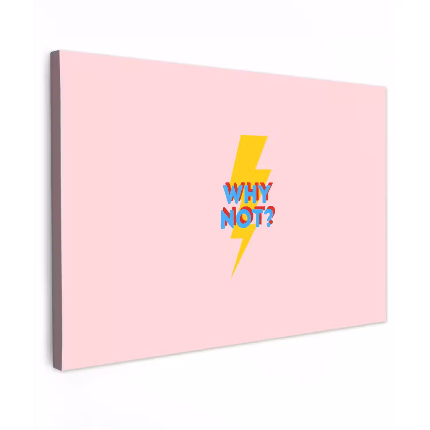Why not - Bliksem - Roze canvas 2cm klein -z3d