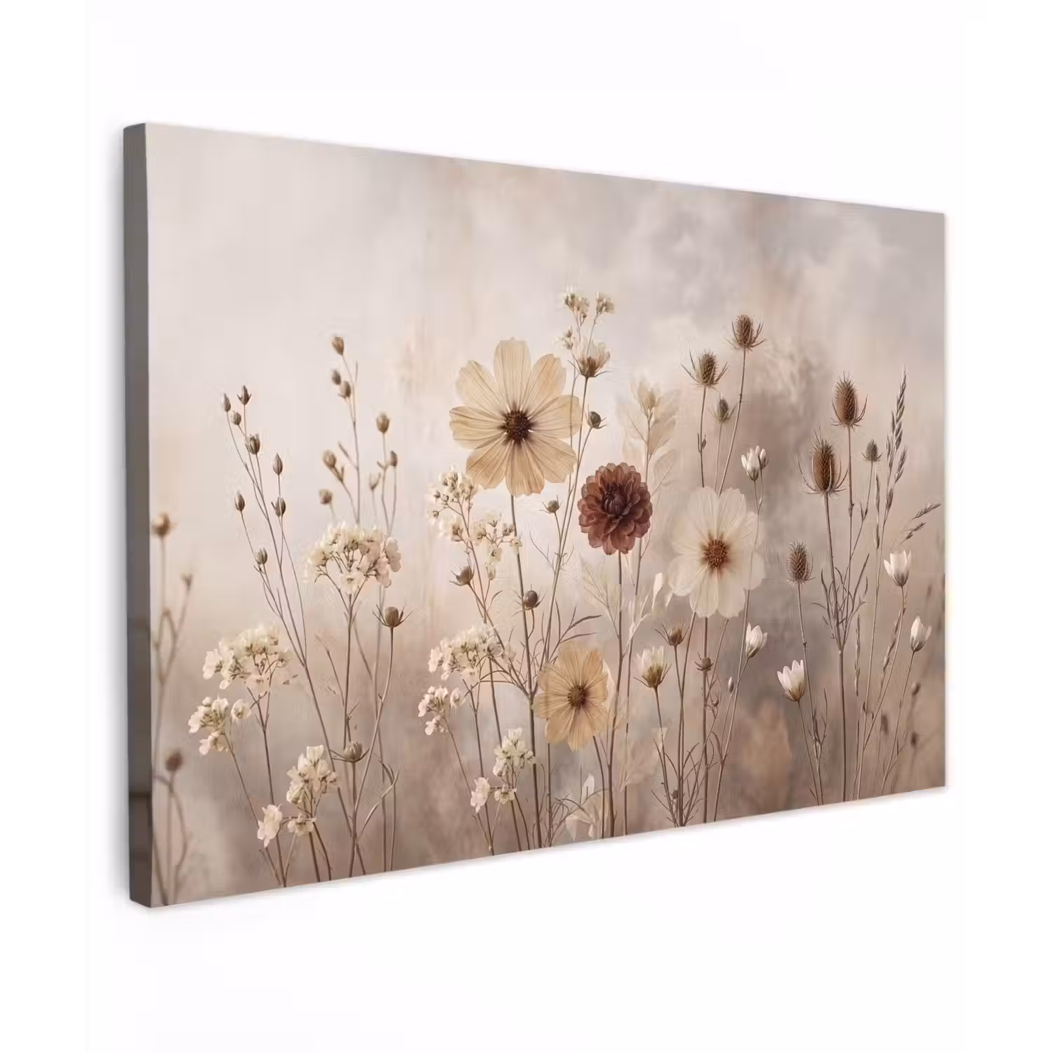 Wilde bloemen - Botanisch - Vintage - Natuur - Rustiek canvas 2cm klein -z3d