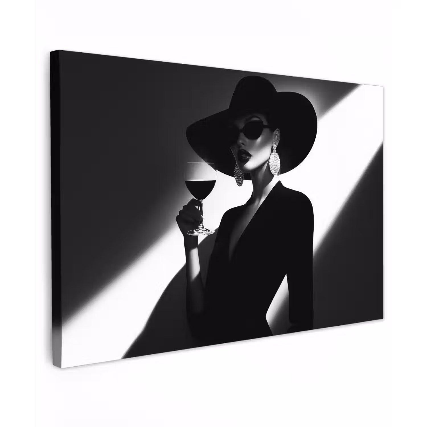 Vrouw - Wijn - Chic canvas 2cm klein -z3d