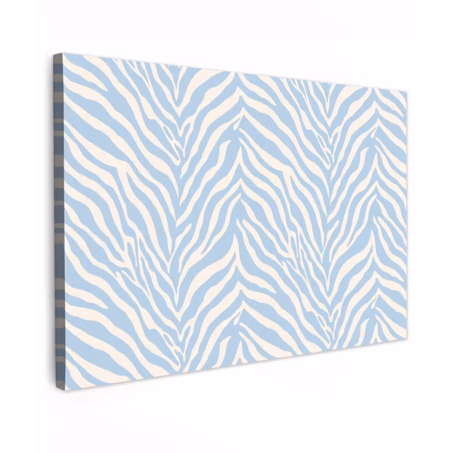 Zebra - Motief - Blauw - Wit canvas 2cm klein 34 -z3d