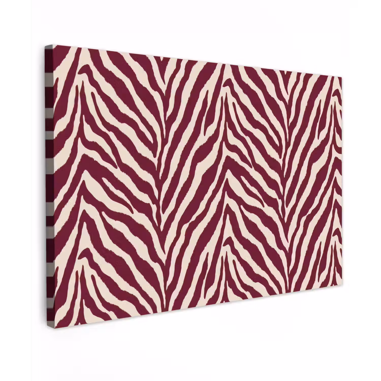 Zebra - Motief - Bordeaux - Rood canvas 2cm klein 34 -z3d