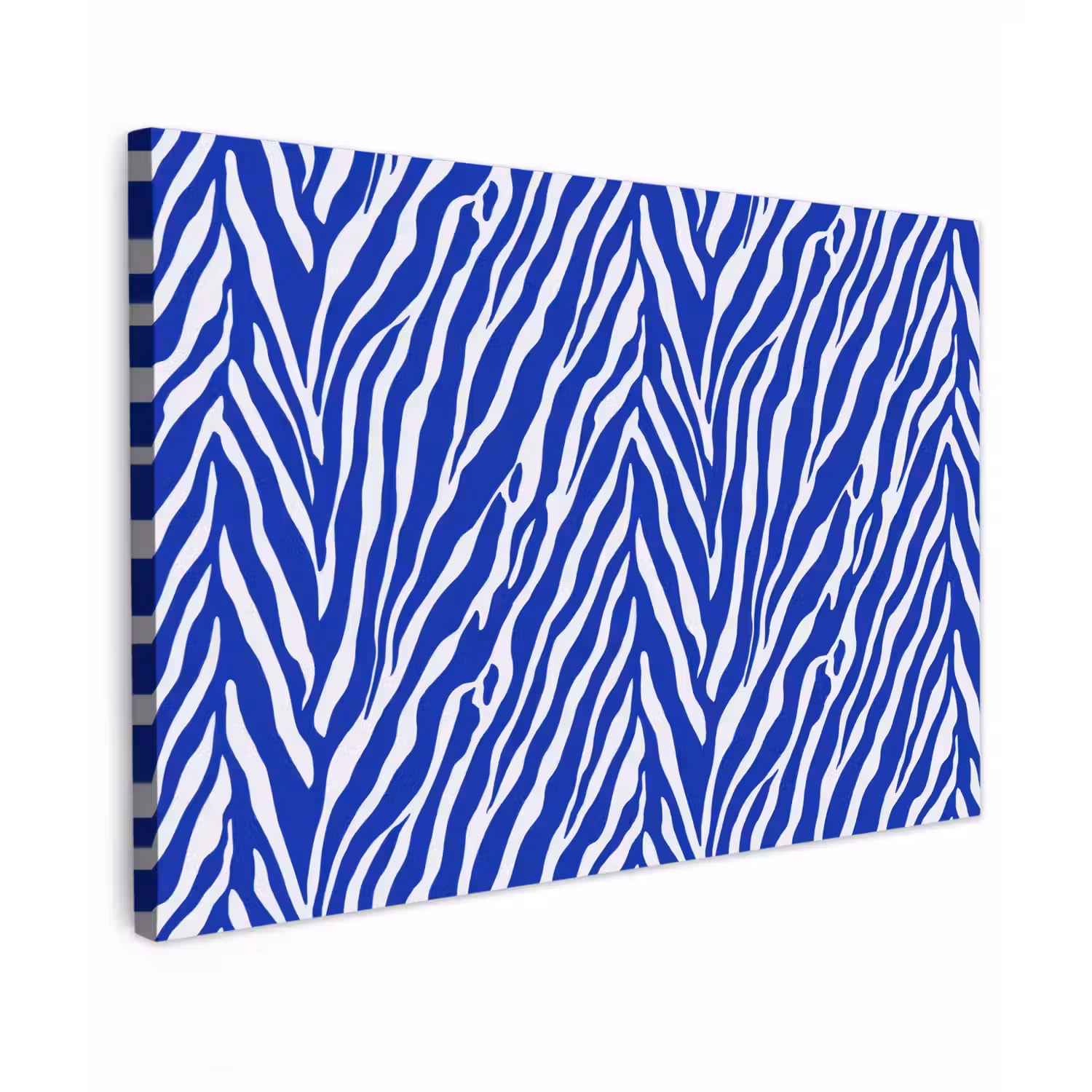 Zebra - Patroon - Kobalt - Blauw canvas 2cm klein 34 -z3d