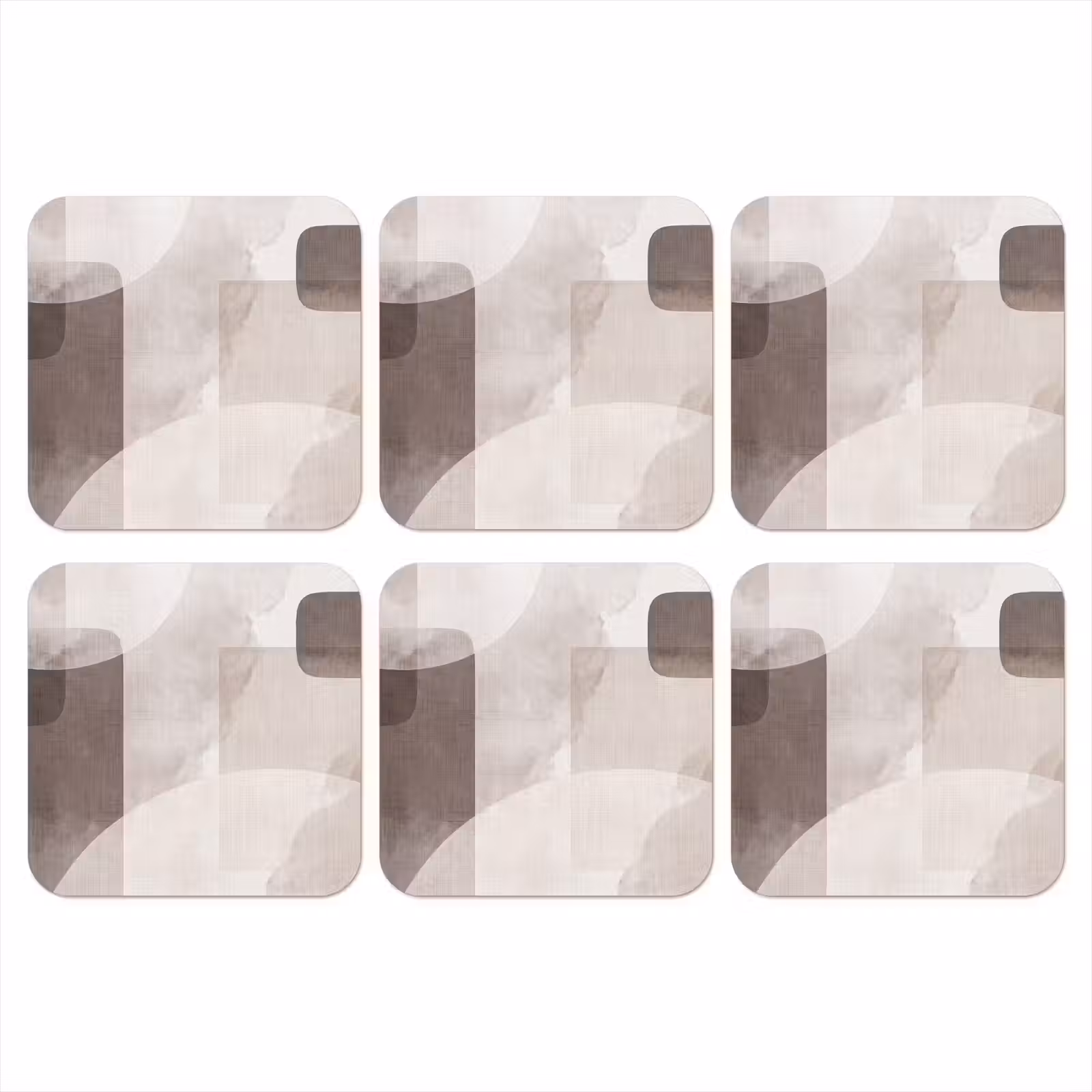 Coaster - Abstract Shapes - Beige - Abstracte vormen - Beige onderzetter kurk middel