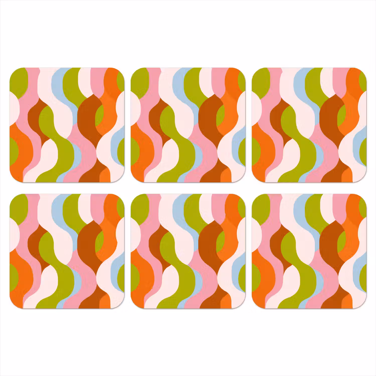 Abstract - Vormen - Roze onderzetter kurk middel -3d