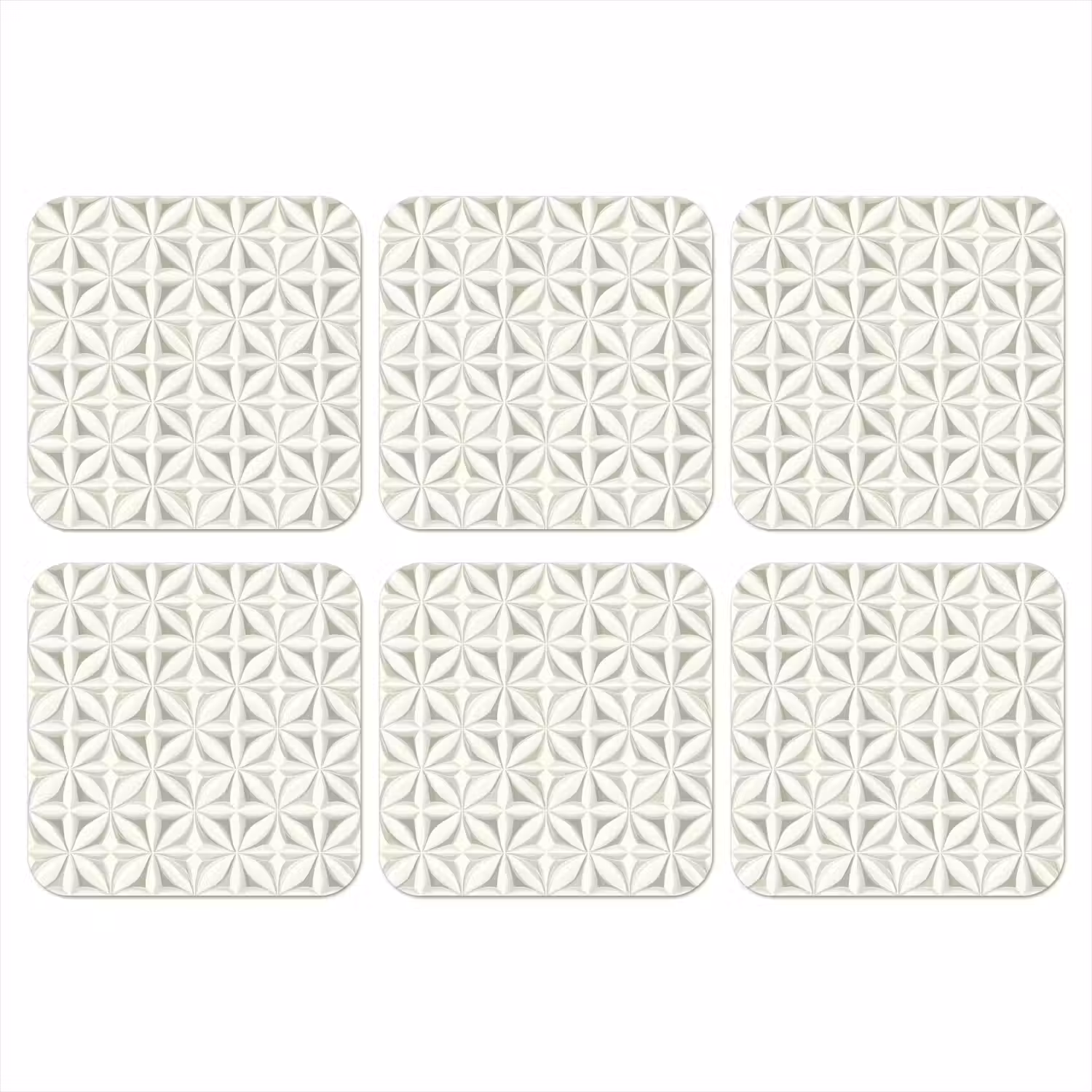 Abstract - Structuur - Grijs - Wit onderzetter kurk middel 366 -3d