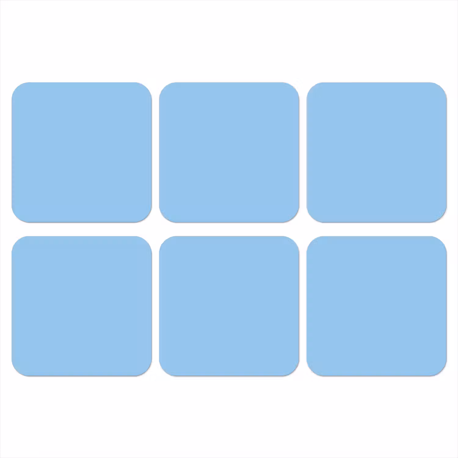 Baby - Blue - Blauw onderzetter kurk middel 366 -3d