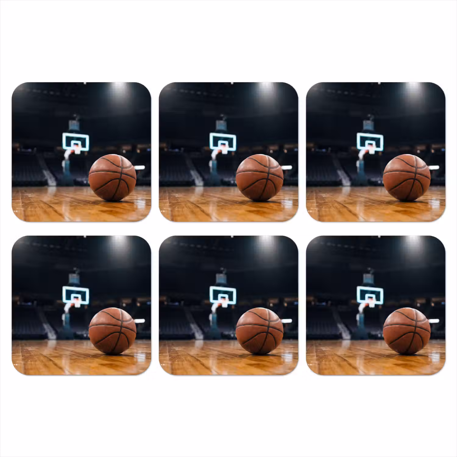 Basketbal - Arena - Sport onderzetter kurk middel -3d