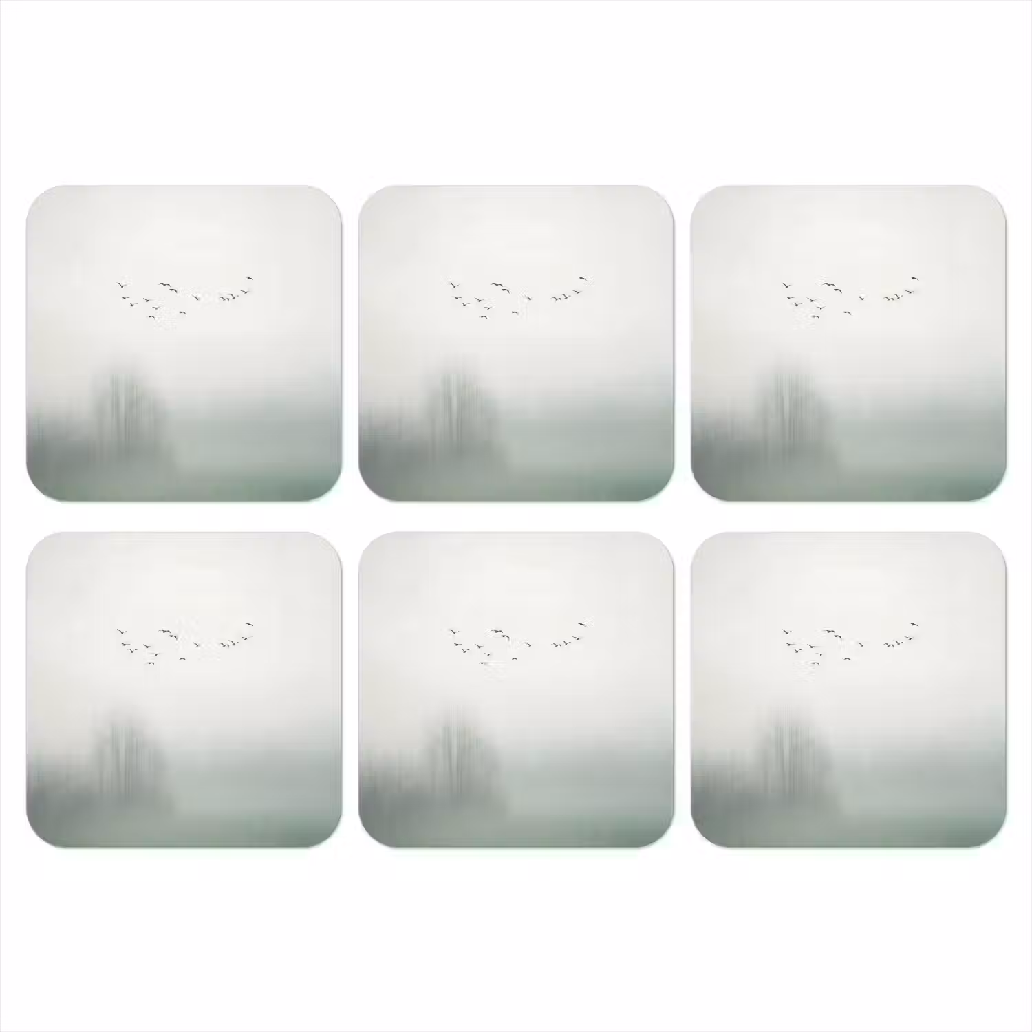 Vogel - Vlucht - Natuur - Minimalistisch onderzetter kurk middel -3d