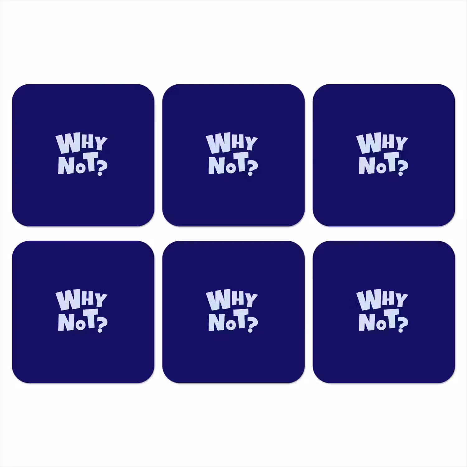 Blauw - Why not - Minimalistisch onderzetter kurk middel -3d
