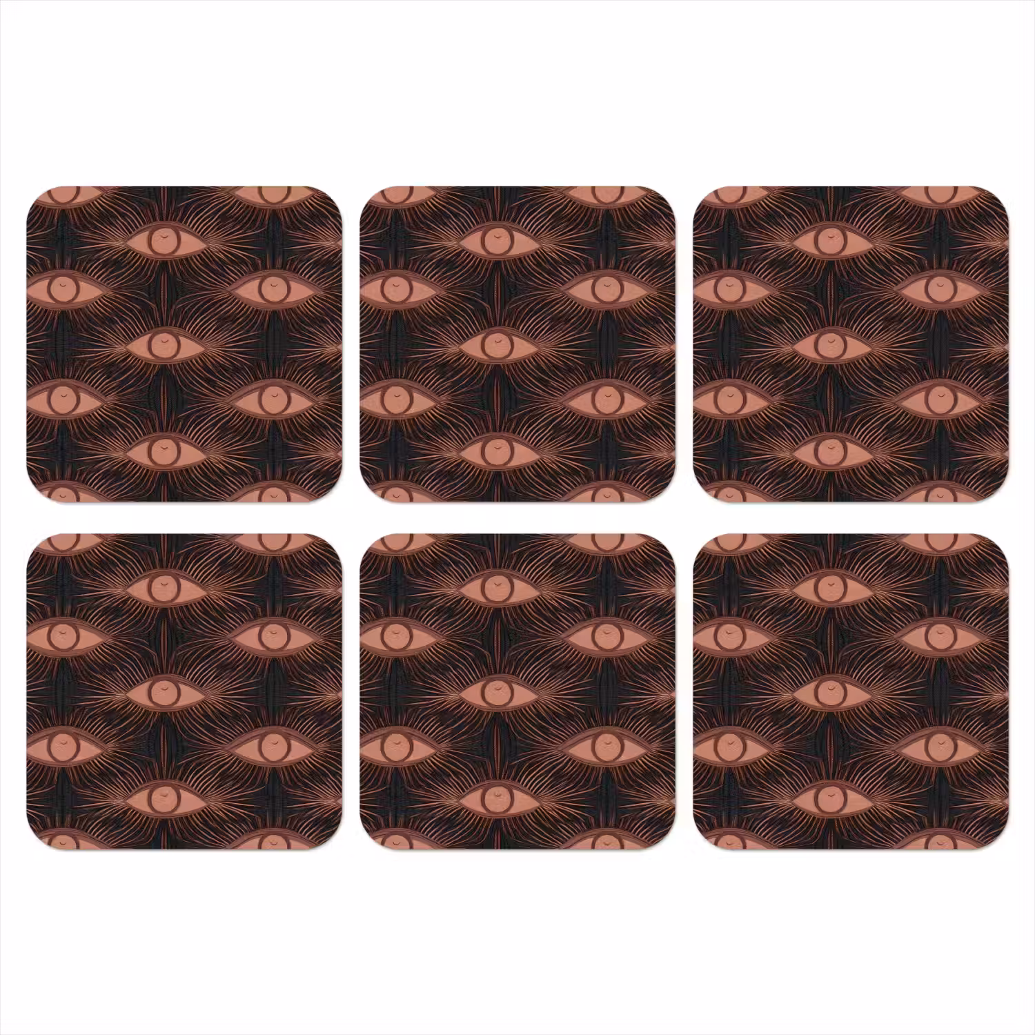 Boheems - Oog - Bruin onderzetter kurk middel 366 -3d