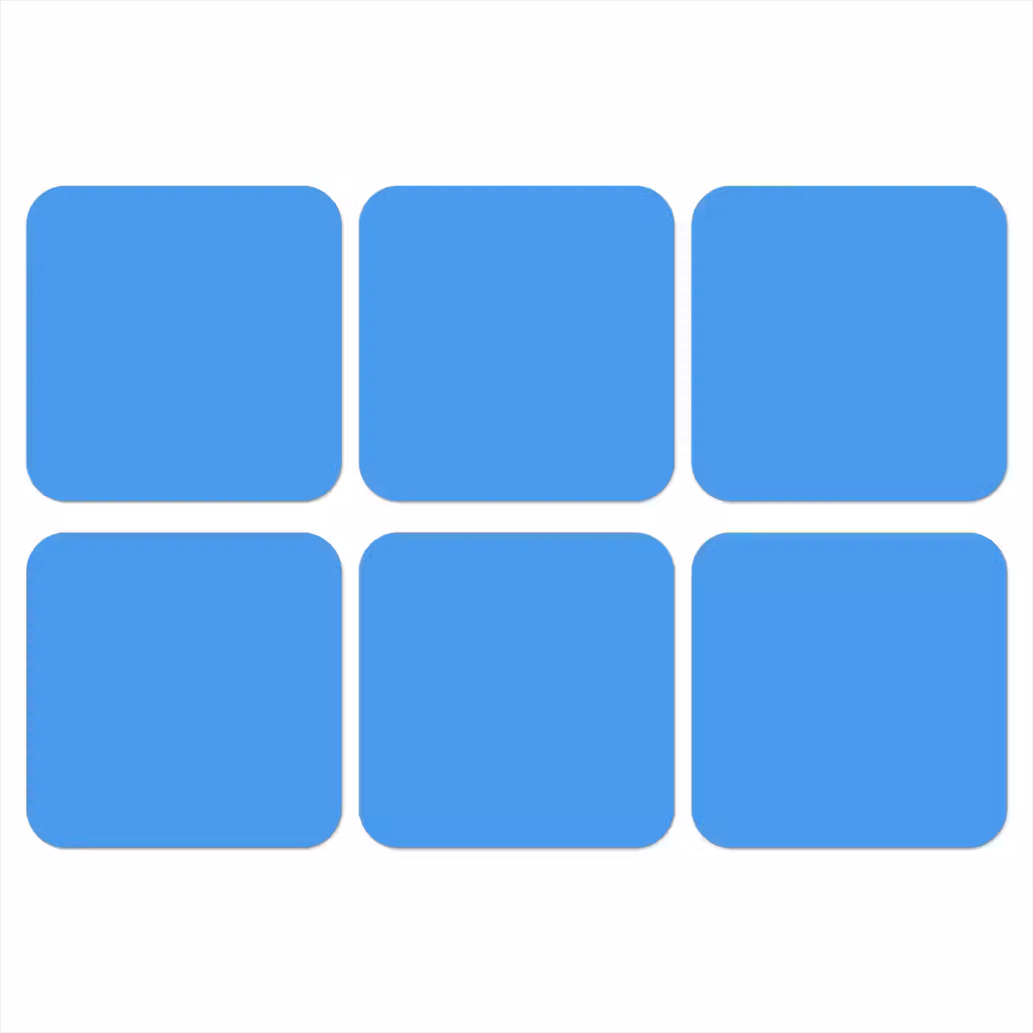 Bright - Azure - Blauw onderzetter kurk middel 366 -3d