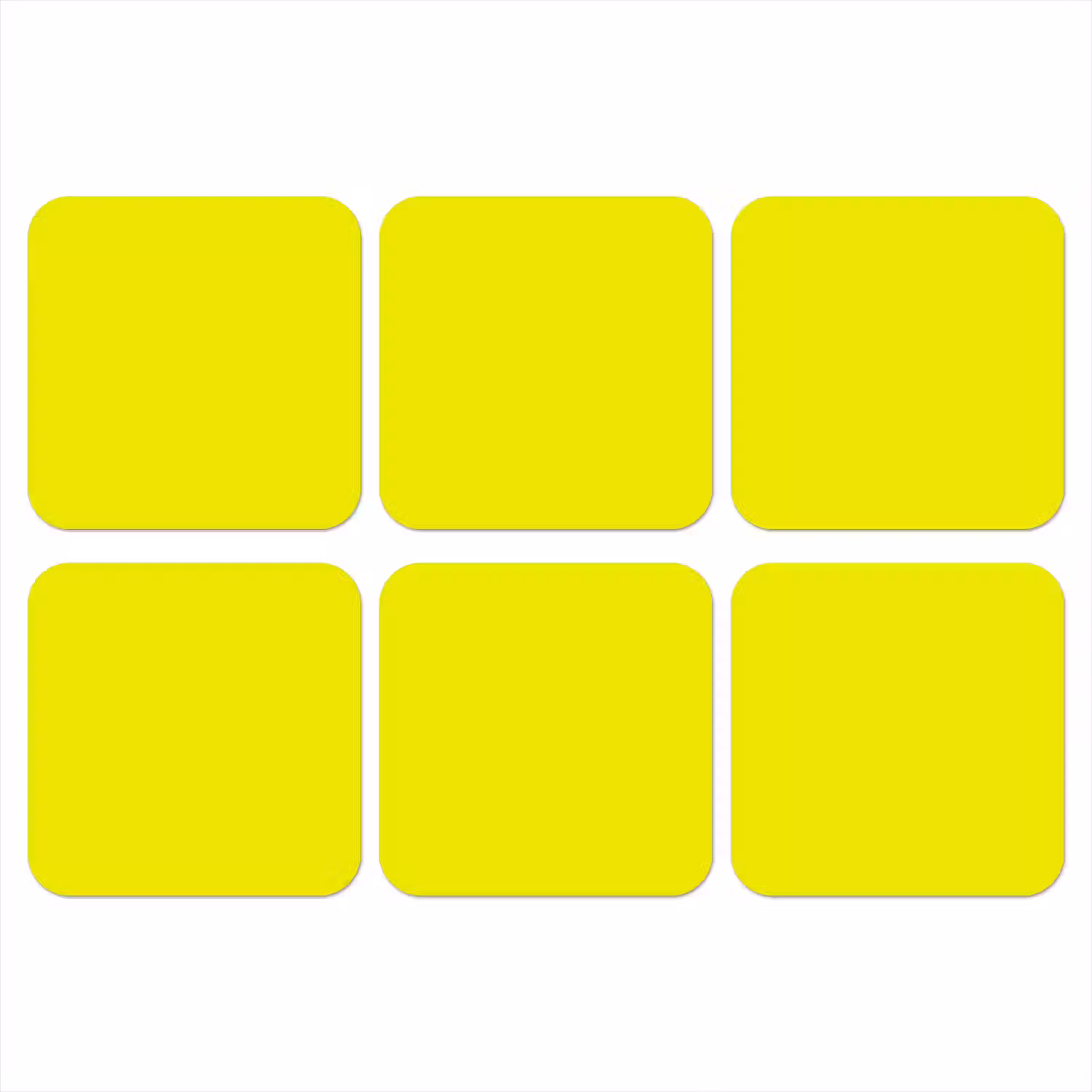 Bright - Canary - Geel onderzetter kurk middel 366 -3d