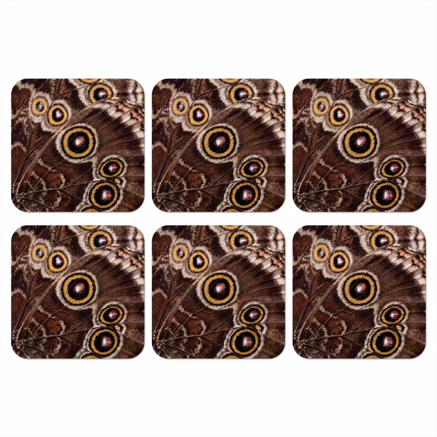 Vlinder - Vleugel - Abstract onderzetter kurk middel -3d