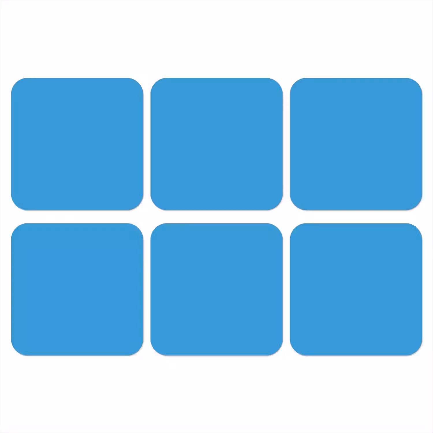 Cerulean - Breeze - Blauw onderzetter kurk middel 366 -3d