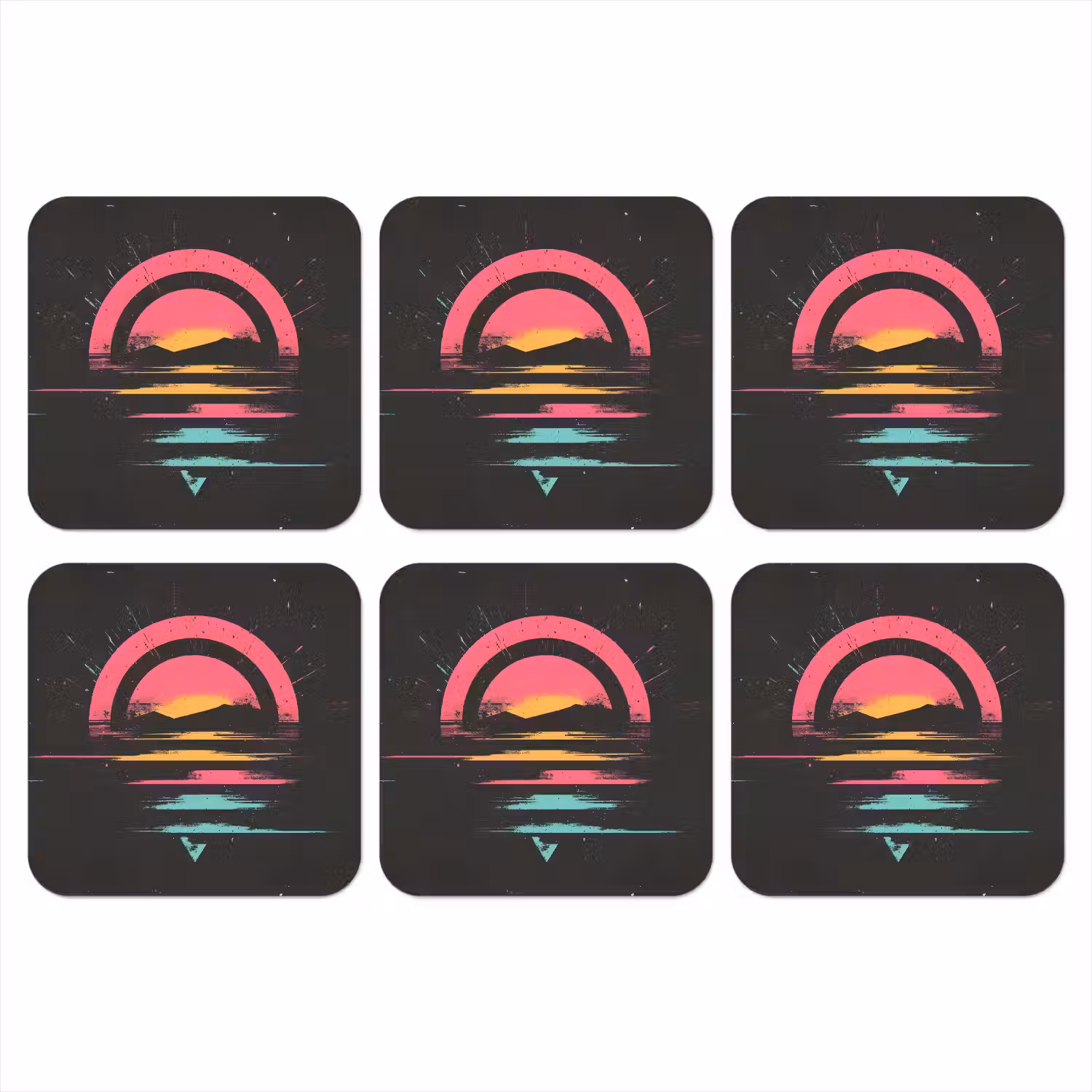 Cirkel - Abstract - Roze onderzetter kurk middel -3d