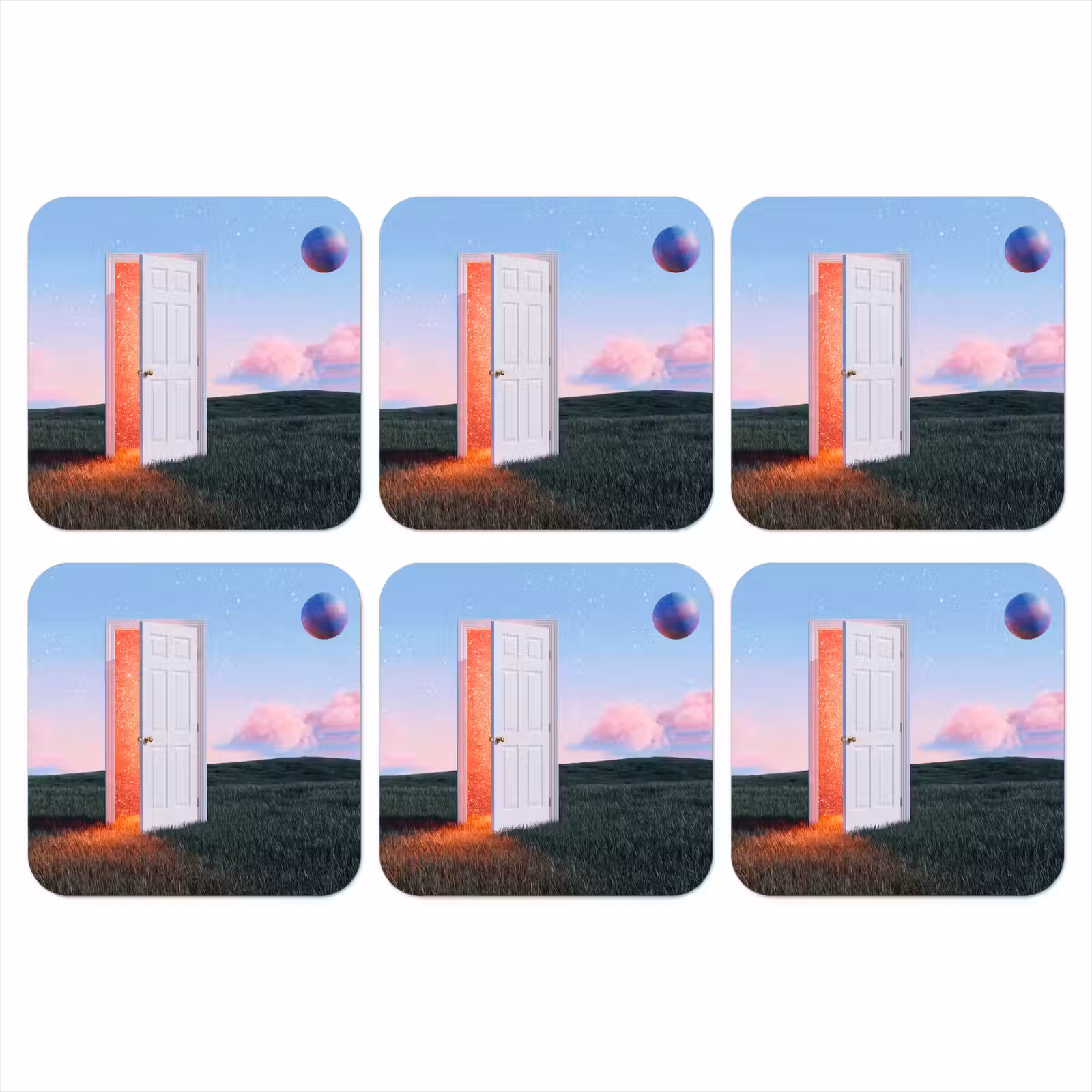 Coaster - Door - Fantasy - Space - Deur - Fantasie - Ruimte onderzetter kurk middel