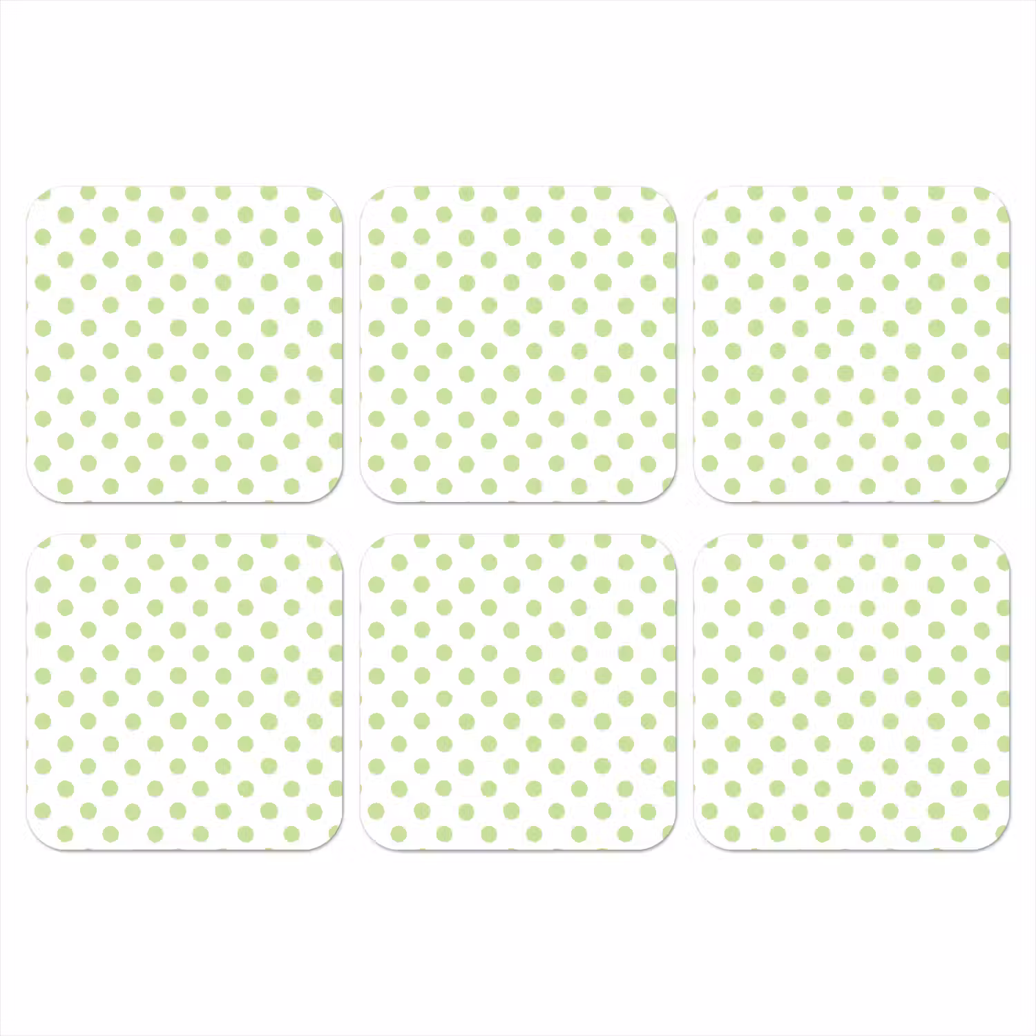 Dots - Klassiek - Groen onderzetter kurk middel 366 -3d