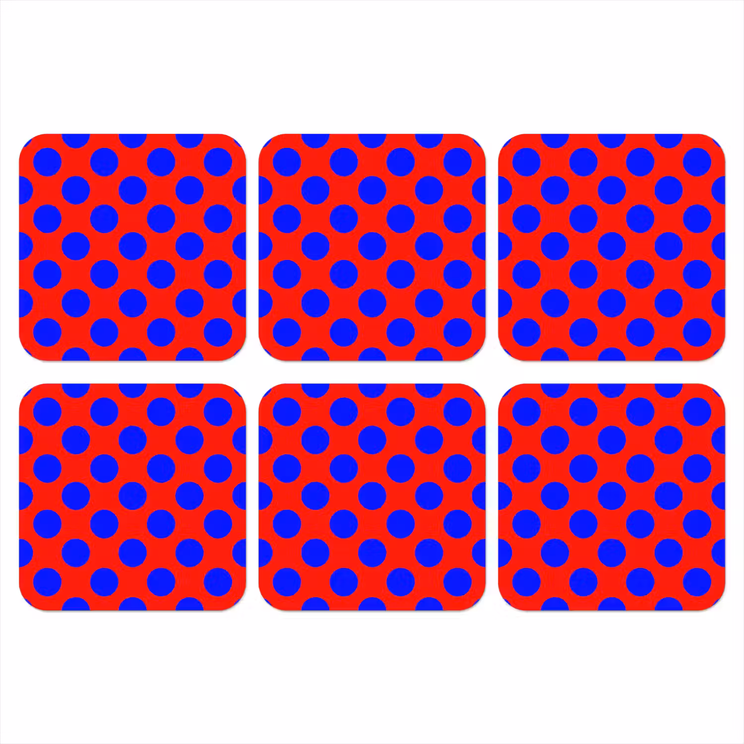 Dots - Klassiek - Rood onderzetter kurk middel 366 -3d