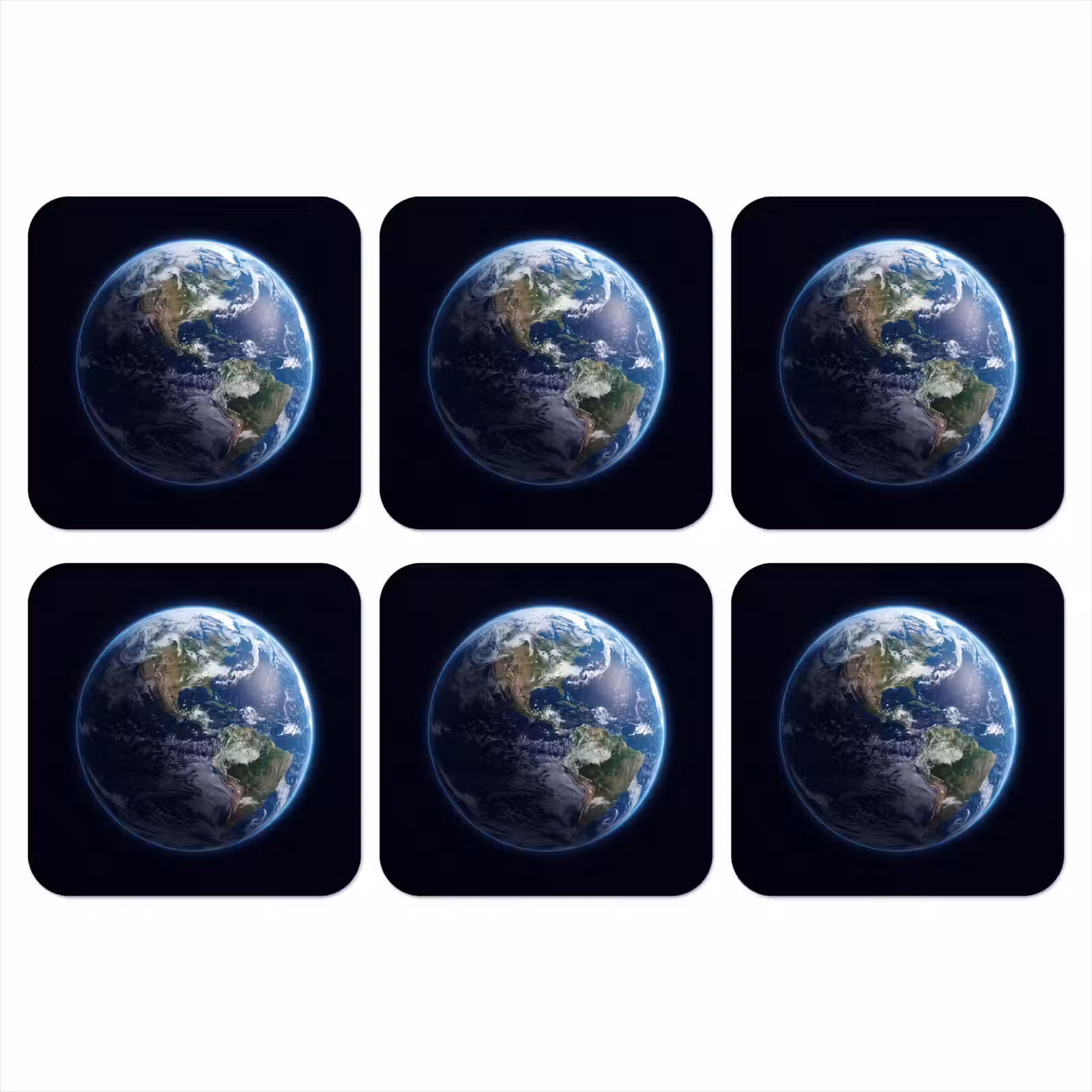 Coaster - Earth - Space - Cosmos - Aarde - Ruimte - Kosmos onderzetter kurk middel