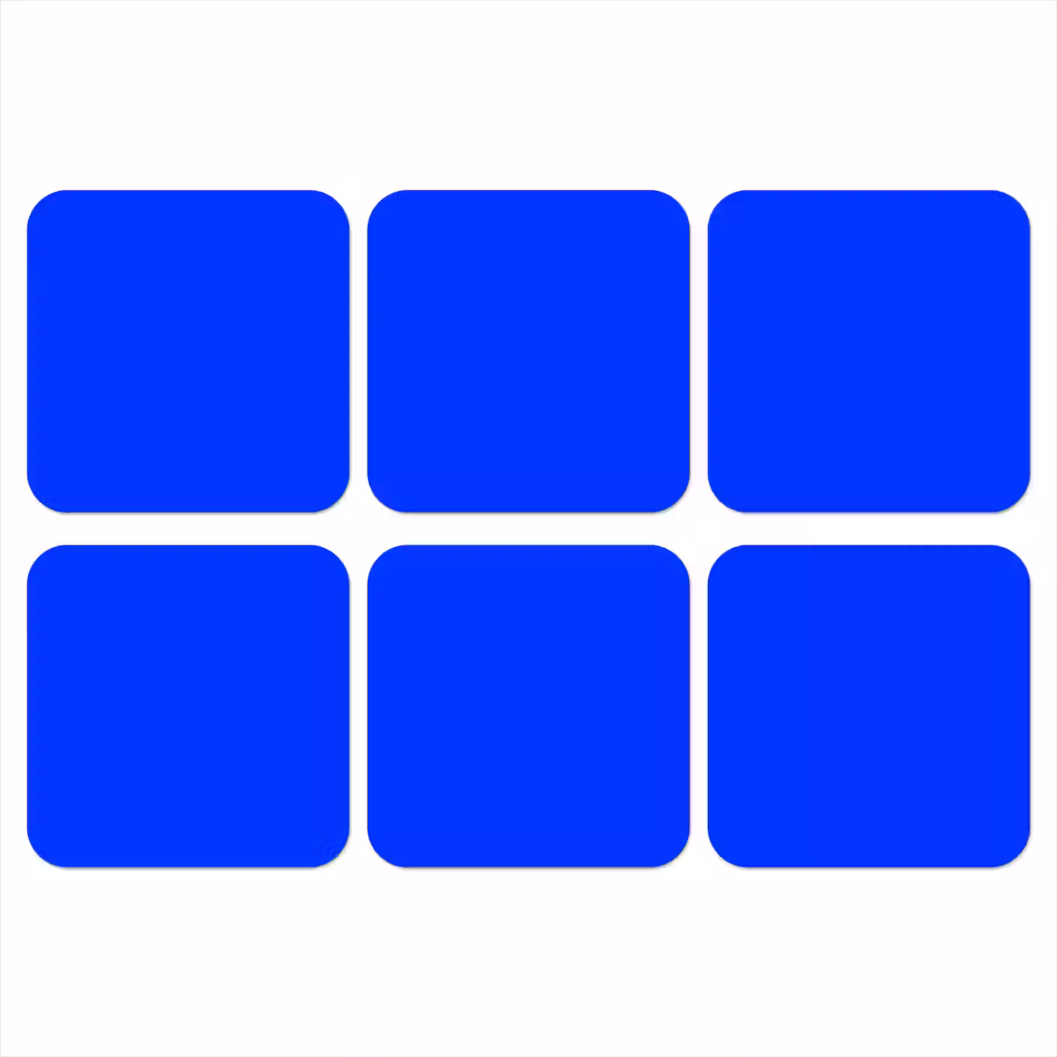 Electric - Blue - Blauw onderzetter kurk middel 366 -3d