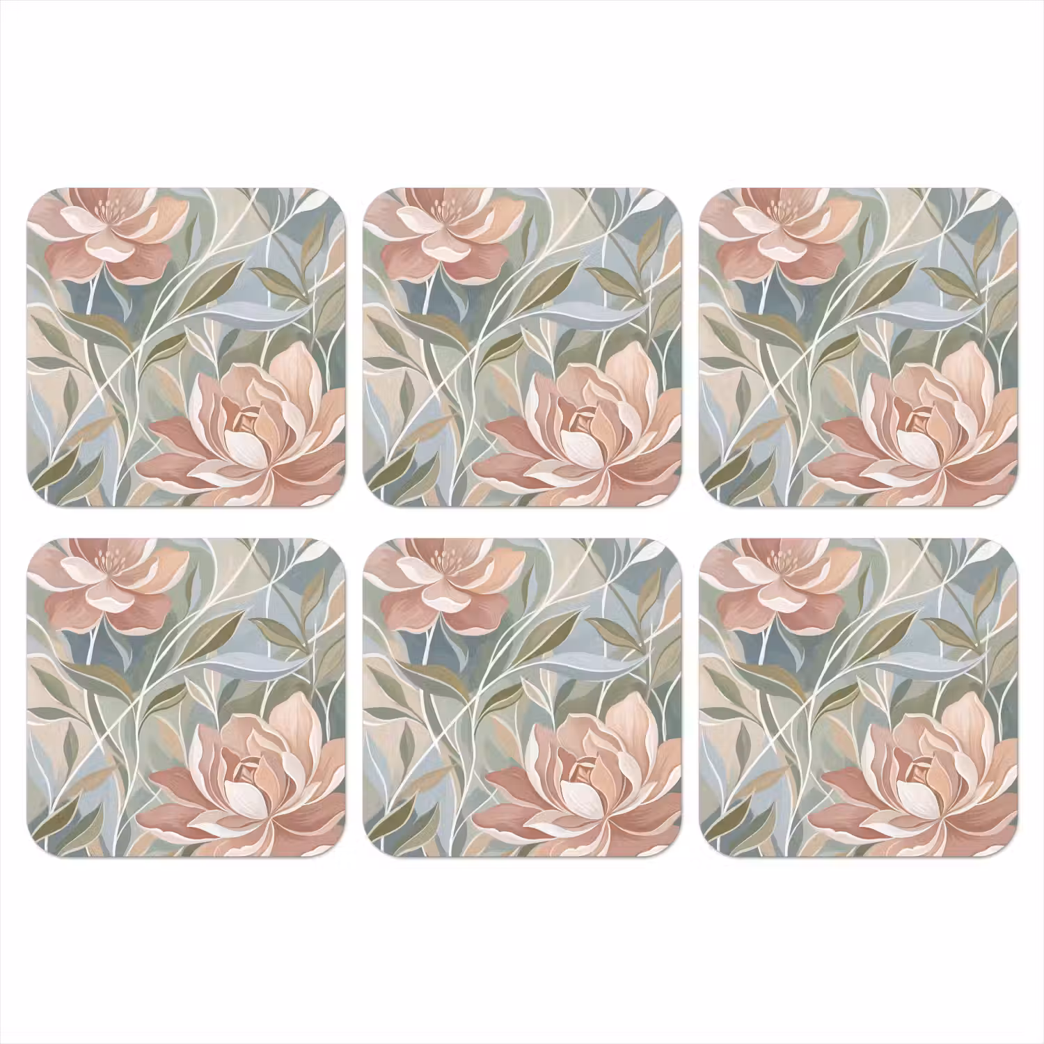 Elegant - Romantiek - Roze onderzetter kurk middel -3d