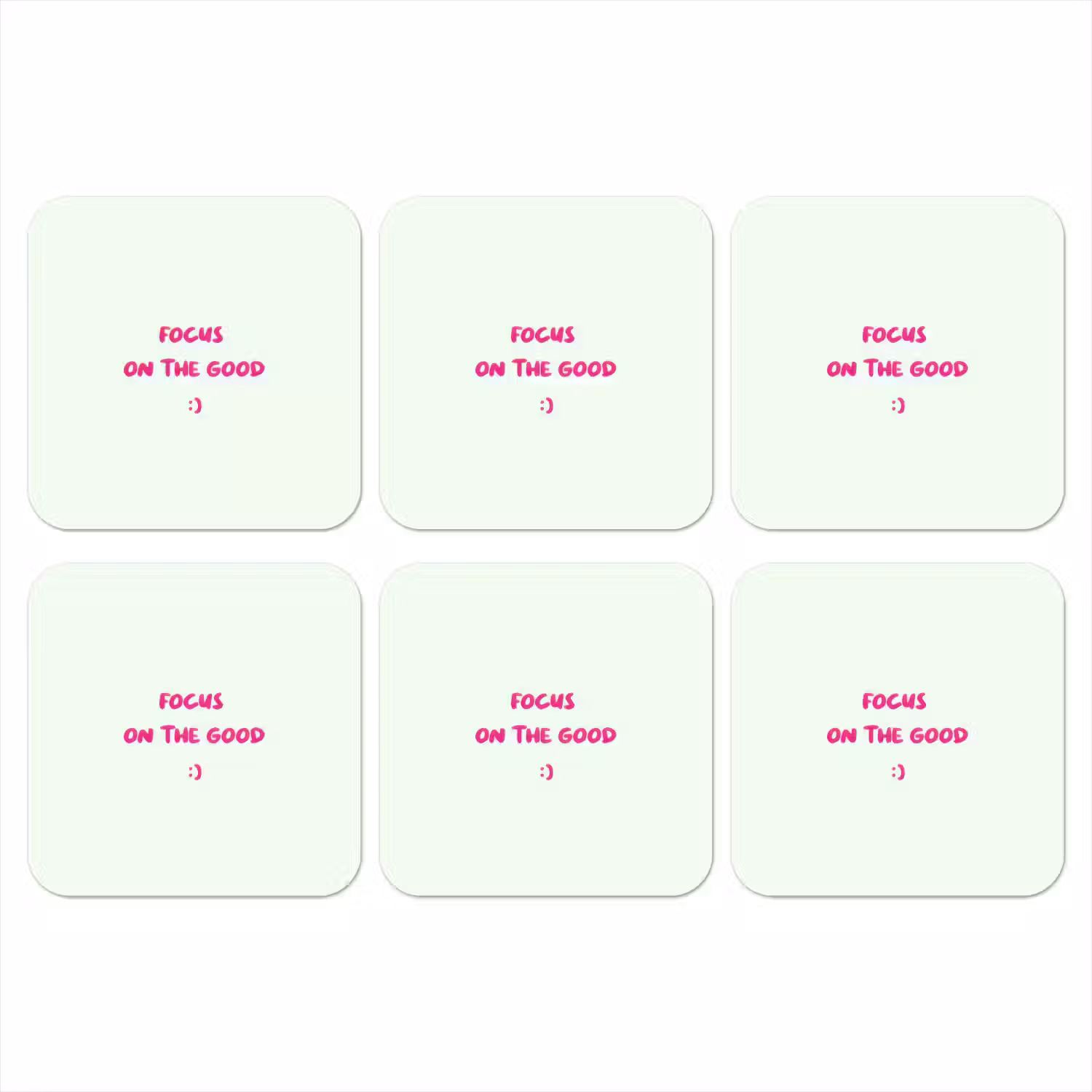 Focus - Beige - Roze - Smiley onderzetter kurk middel -3d