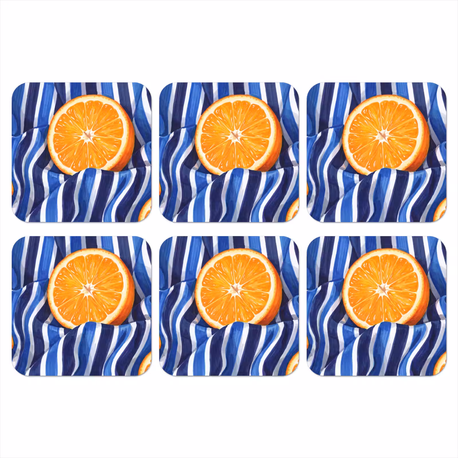 Coaster - Food - Fruit - Orange - Eten - Fruit - Oranje onderzetter kurk middel