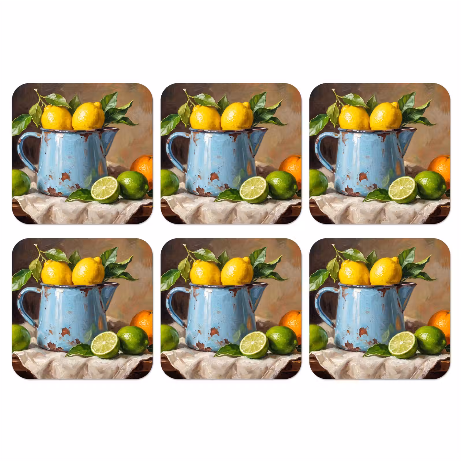 Coaster - Food - Still Life - Classical - Eten - Stilleven - Klassiek onderzetter kurk middel