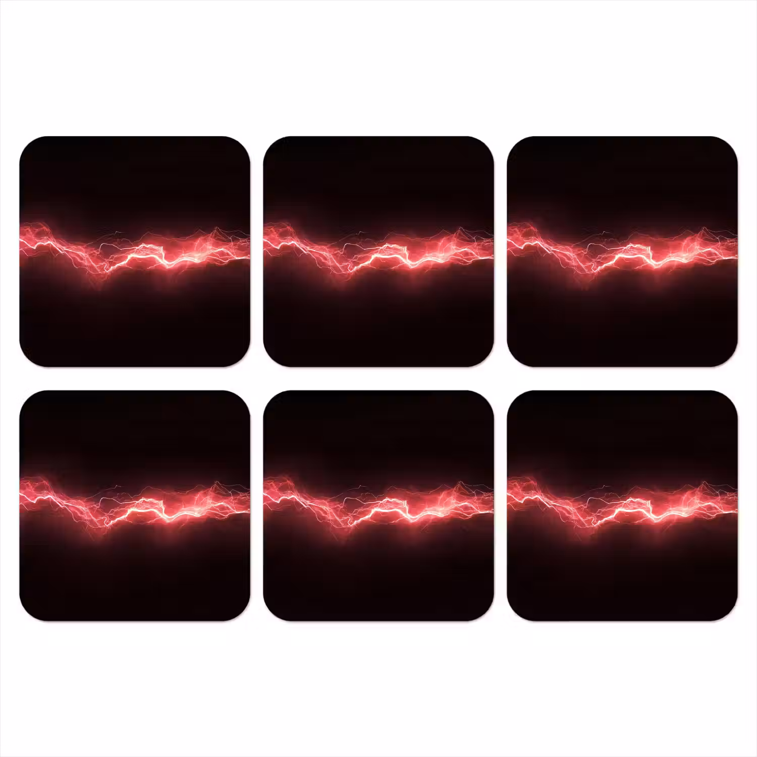 Gaming - Rood - Elektriciteit - Energie - Lijn onderzetter kurk middel -3d