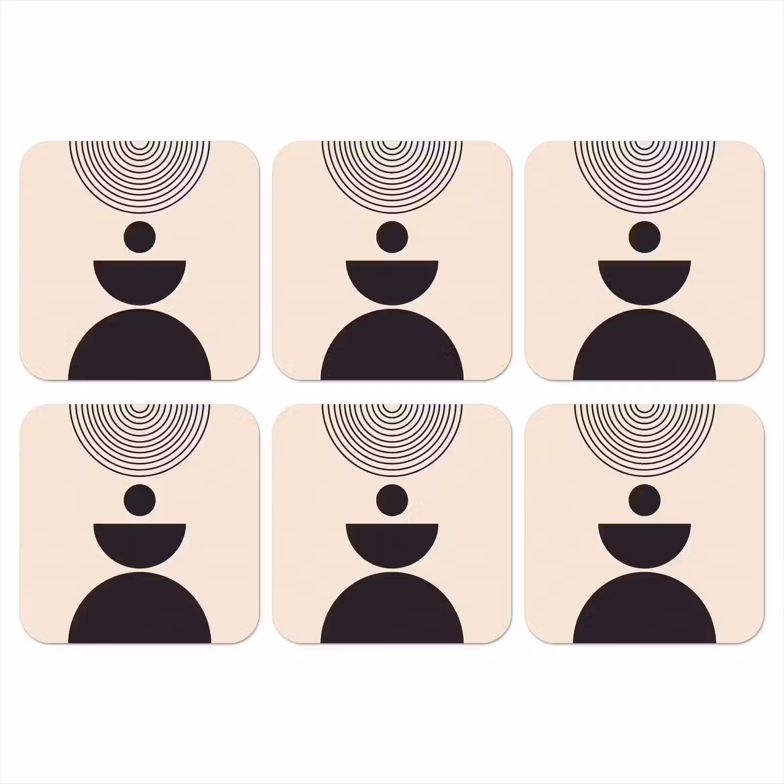 Coaster - Geometric Balance - Art - Geometrische balans - Kunst onderzetter kurk middel