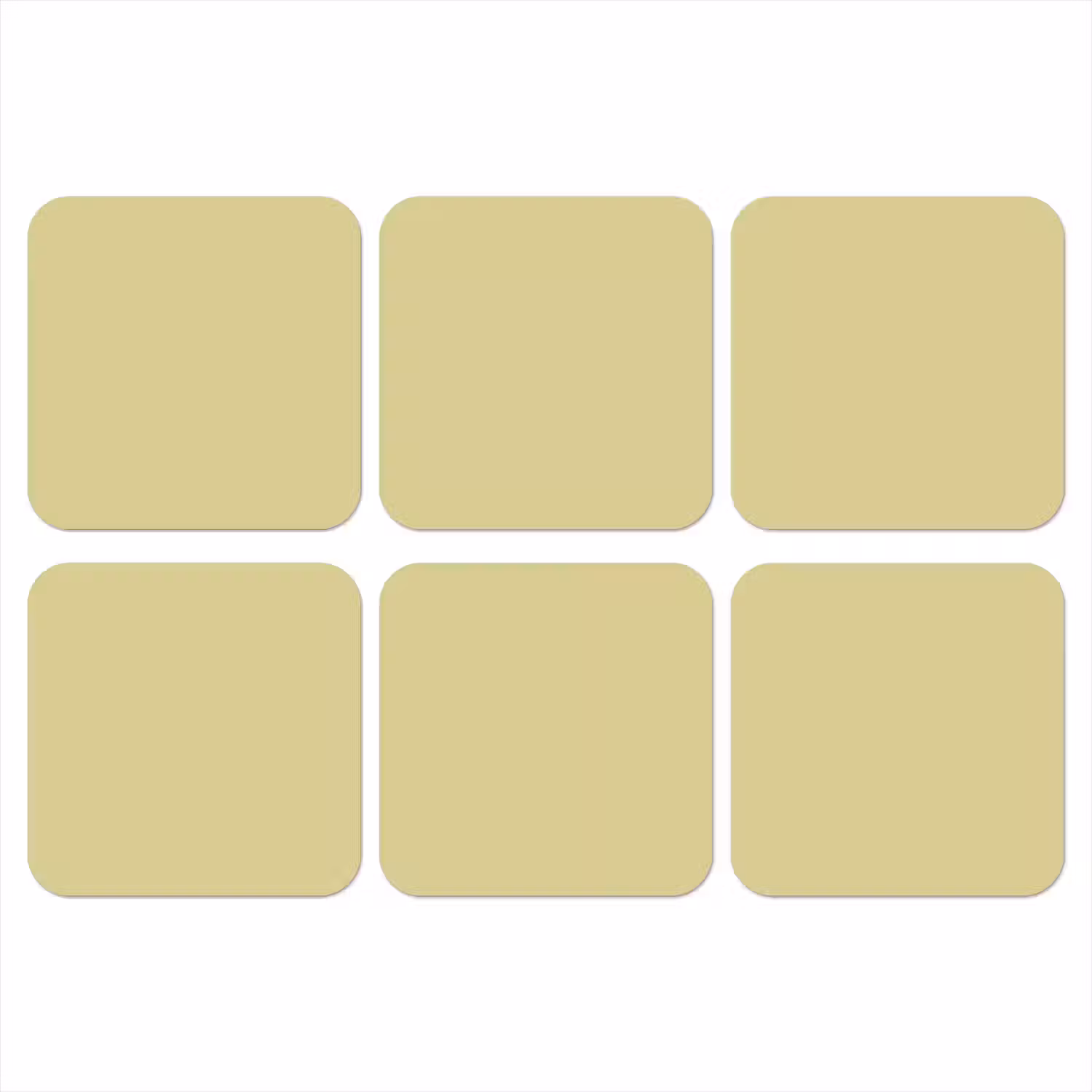 Golden - Clover - Geel onderzetter kurk middel 366 -3d