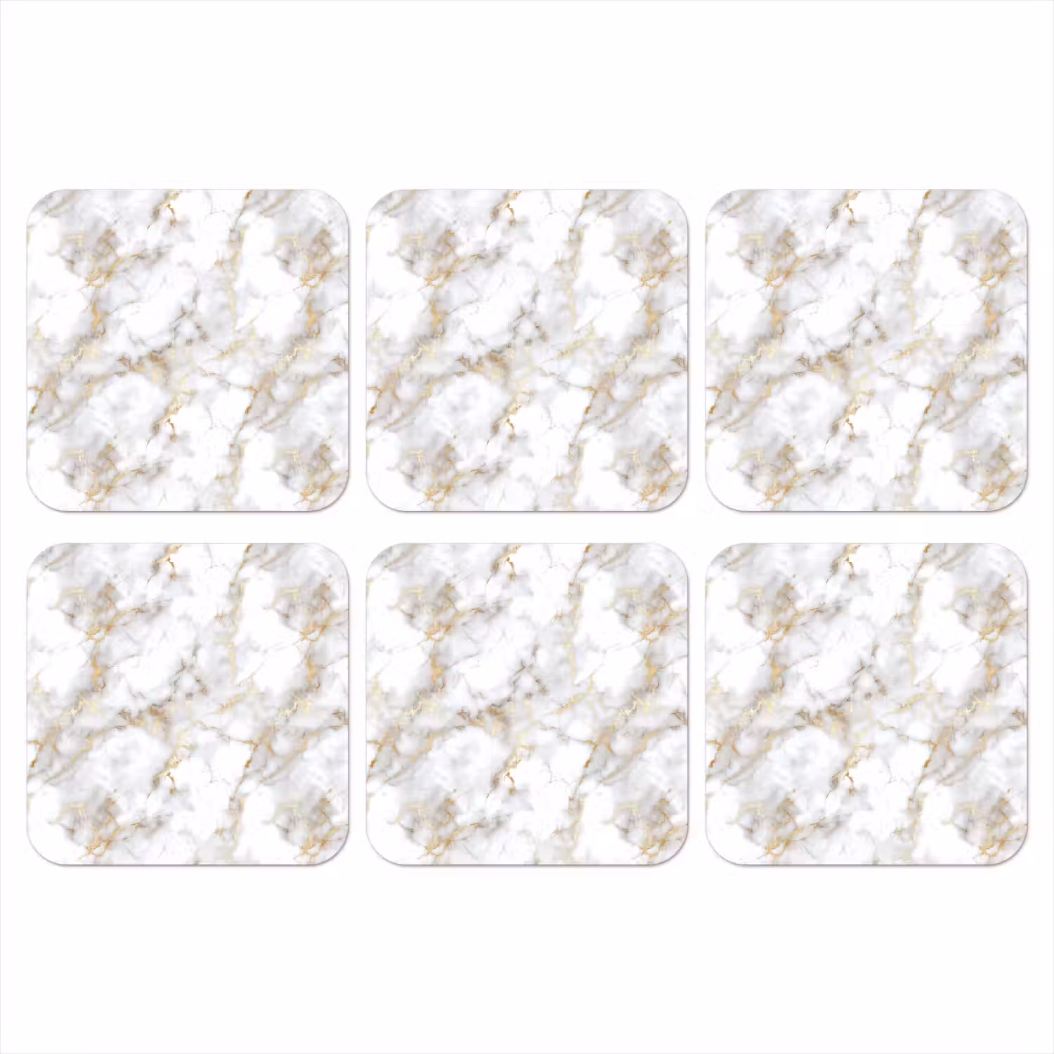 Gouden aders - Marmer - Wit onderzetter kurk middel 366 -3d