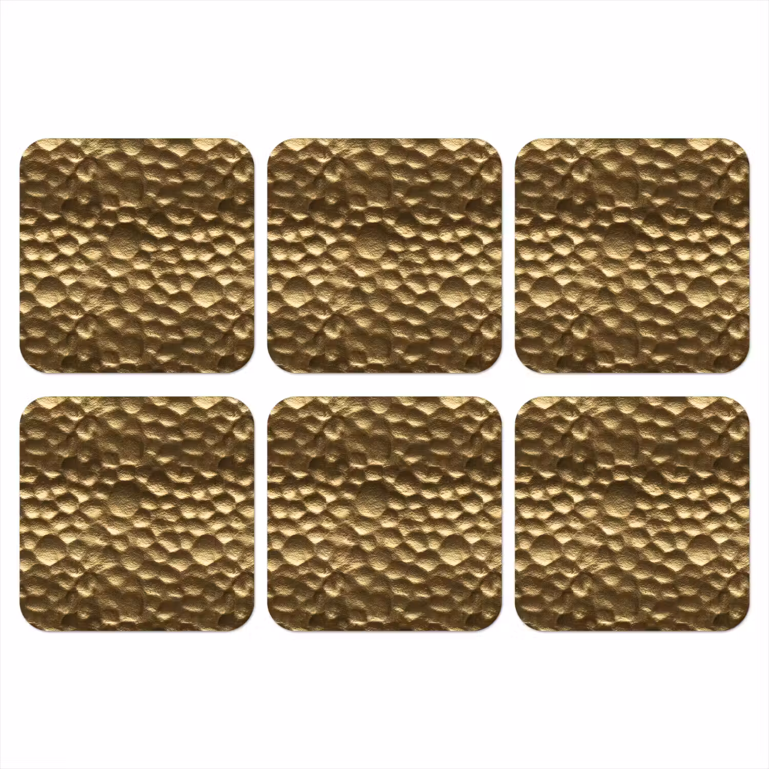 Gehamerd - Reliëf - Textuur - Bronsgoud onderzetter kurk middel 366 -3d