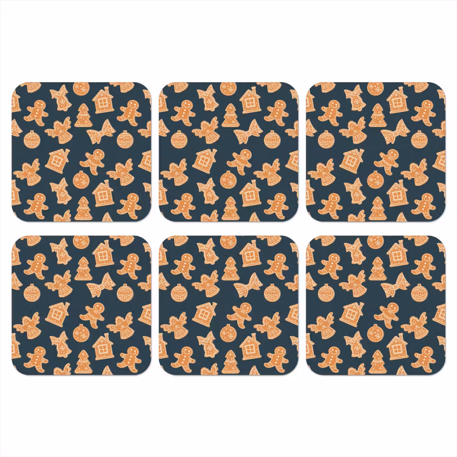Illustratie - Koekjes - Blauw onderzetter kurk middel 366 -3d