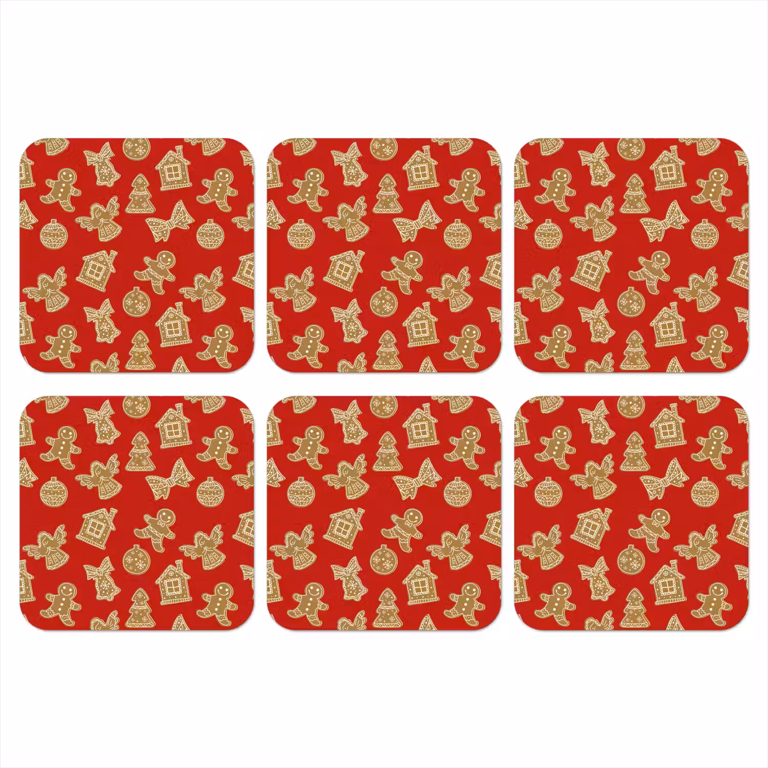 Illustratie - Koekjes - Rood onderzetter kurk middel 366 -3d