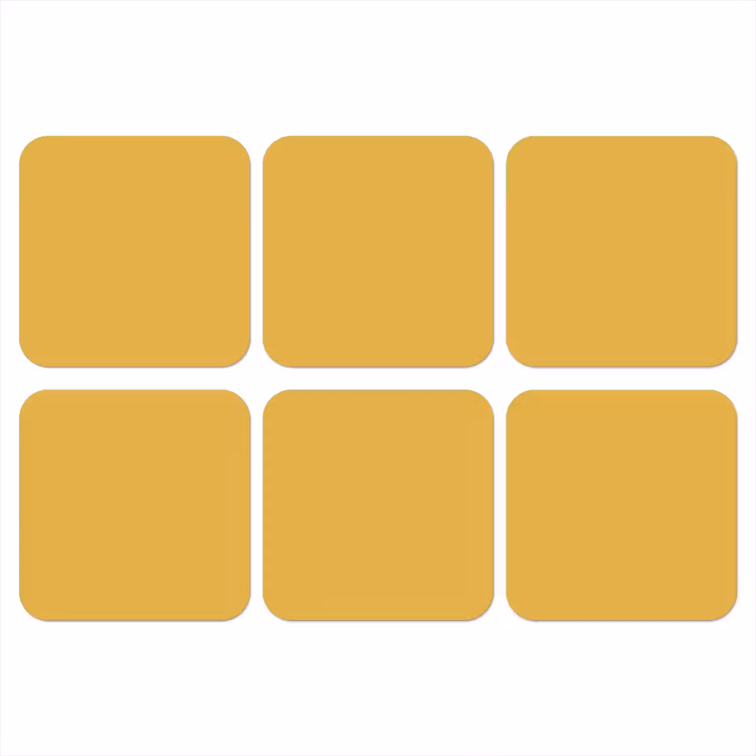 Joyful - Mustard - Geel onderzetter kurk middel 366 -3d